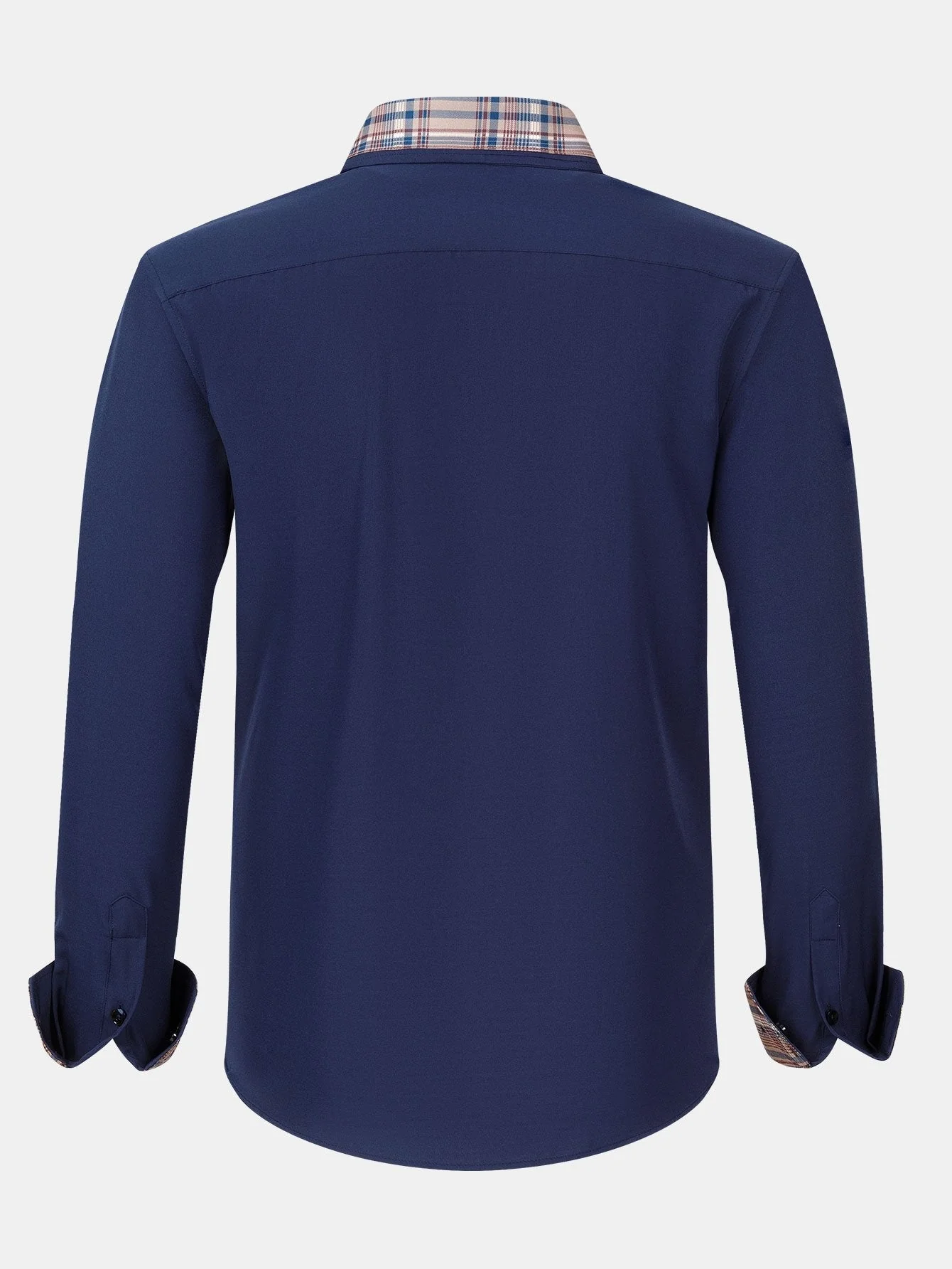 Althair® | Plaid Panel Button Up Shirt - Image 8