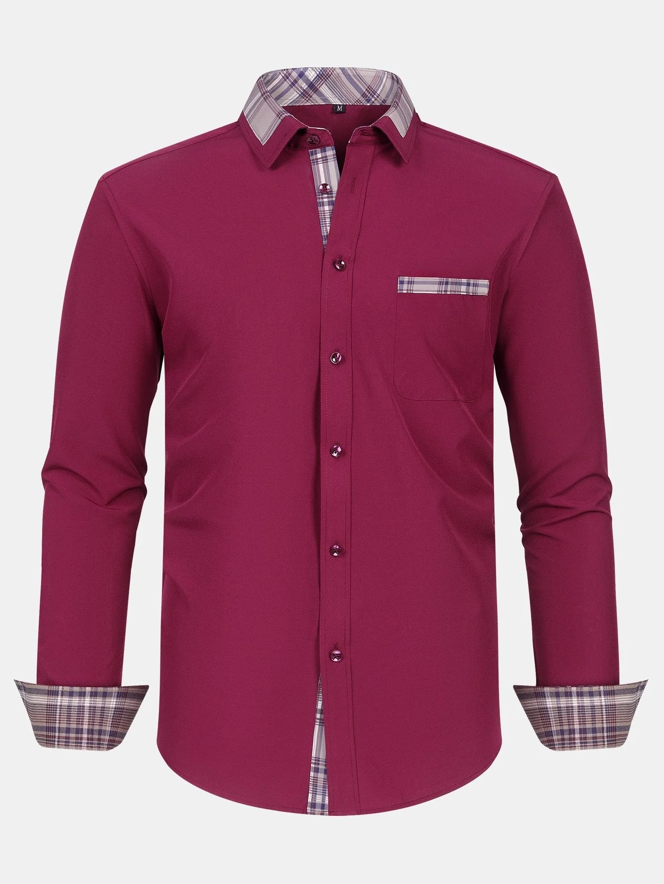 Althair® | Plaid Panel Button Up Shirt - Image 9