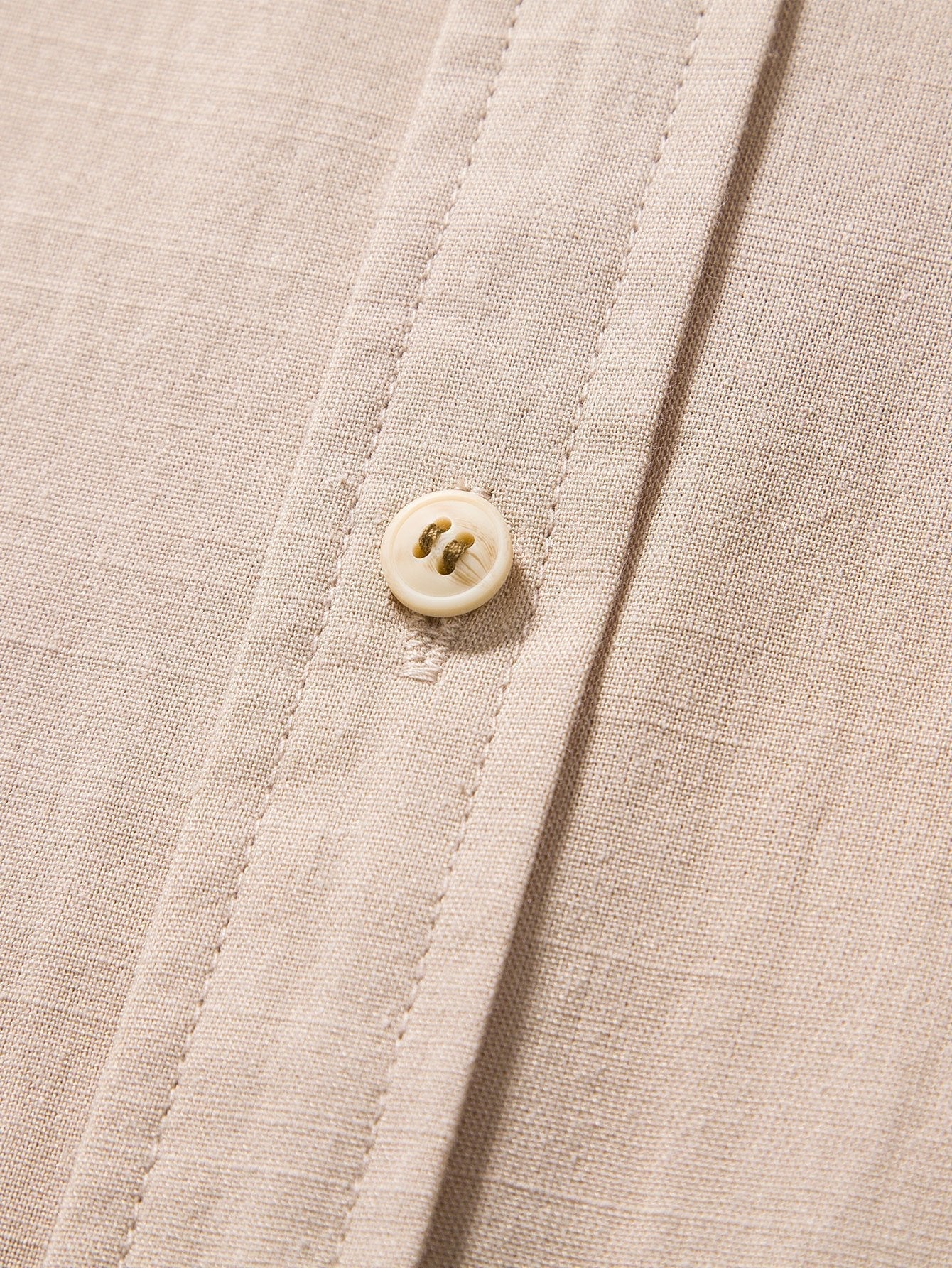 Altiok® | Linen Look Cotton Blend Stand Collar Shirt - Image 6