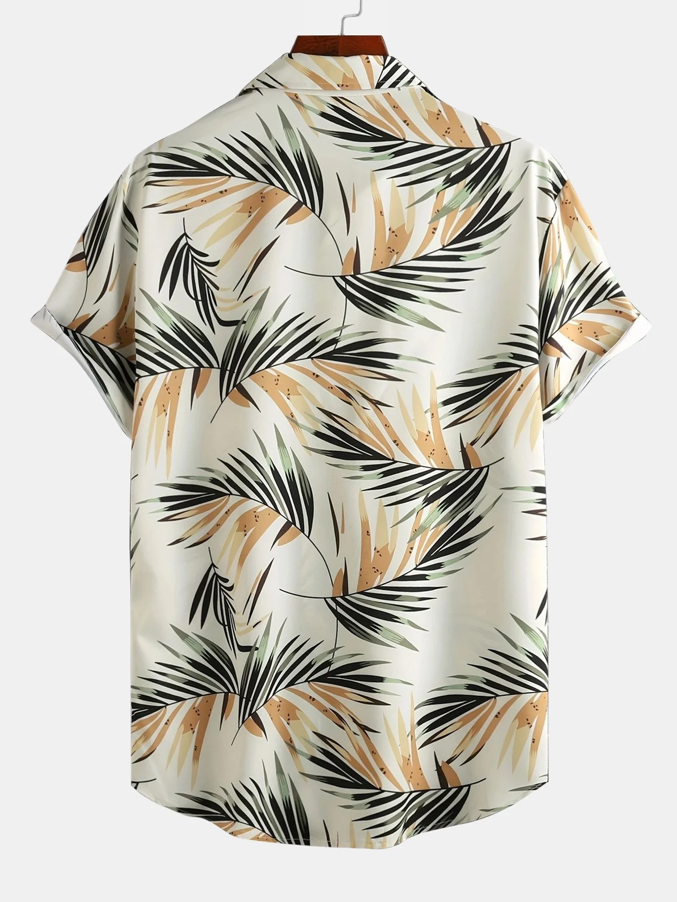 Alured® | Leaf Print Button Up Shirt - Image 4