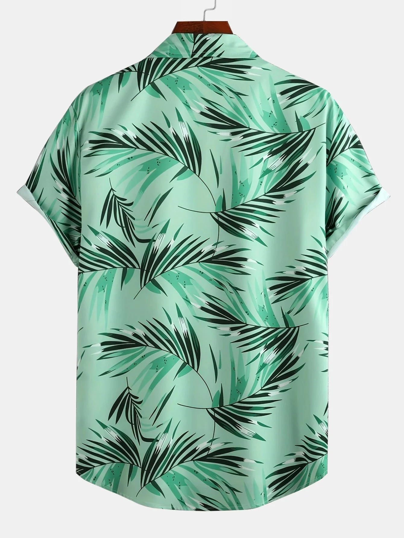 Alured® | Leaf Print Button Up Shirt - Image 6