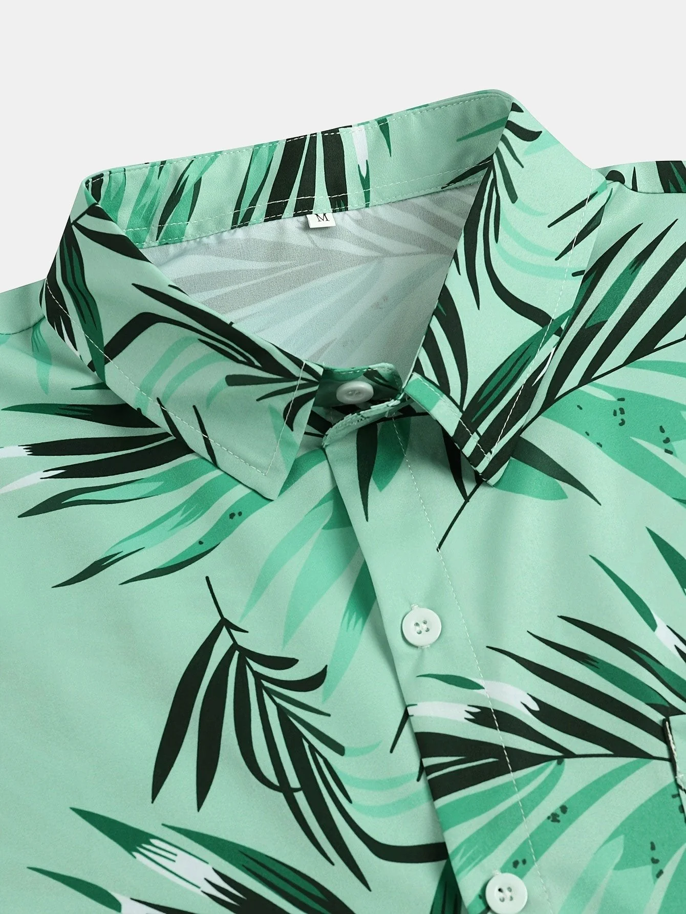 Alured® | Leaf Print Button Up Shirt - Image 9