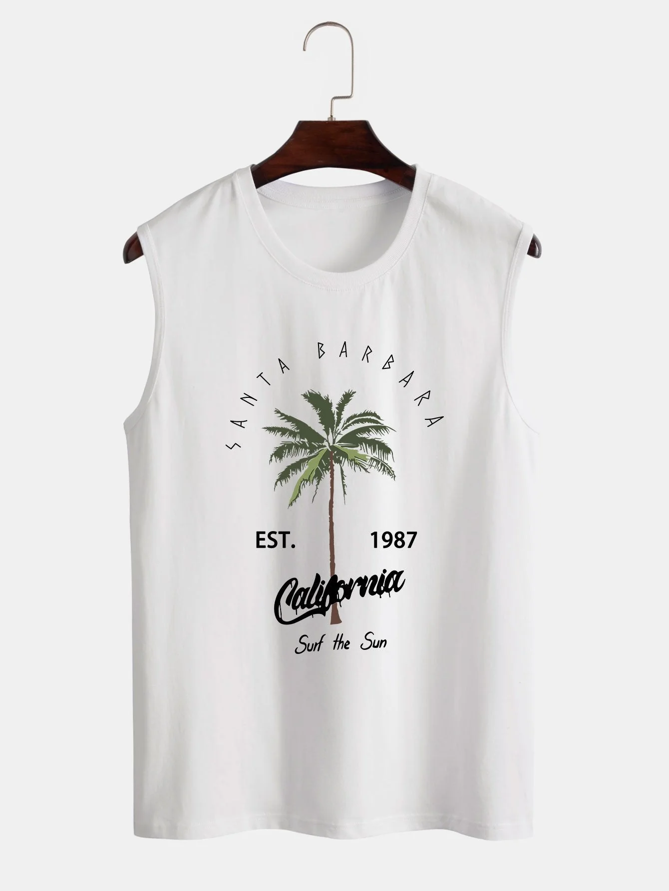 Álvaro® | Palm Tree Print Tank Top & Swim Shorts - Image 2