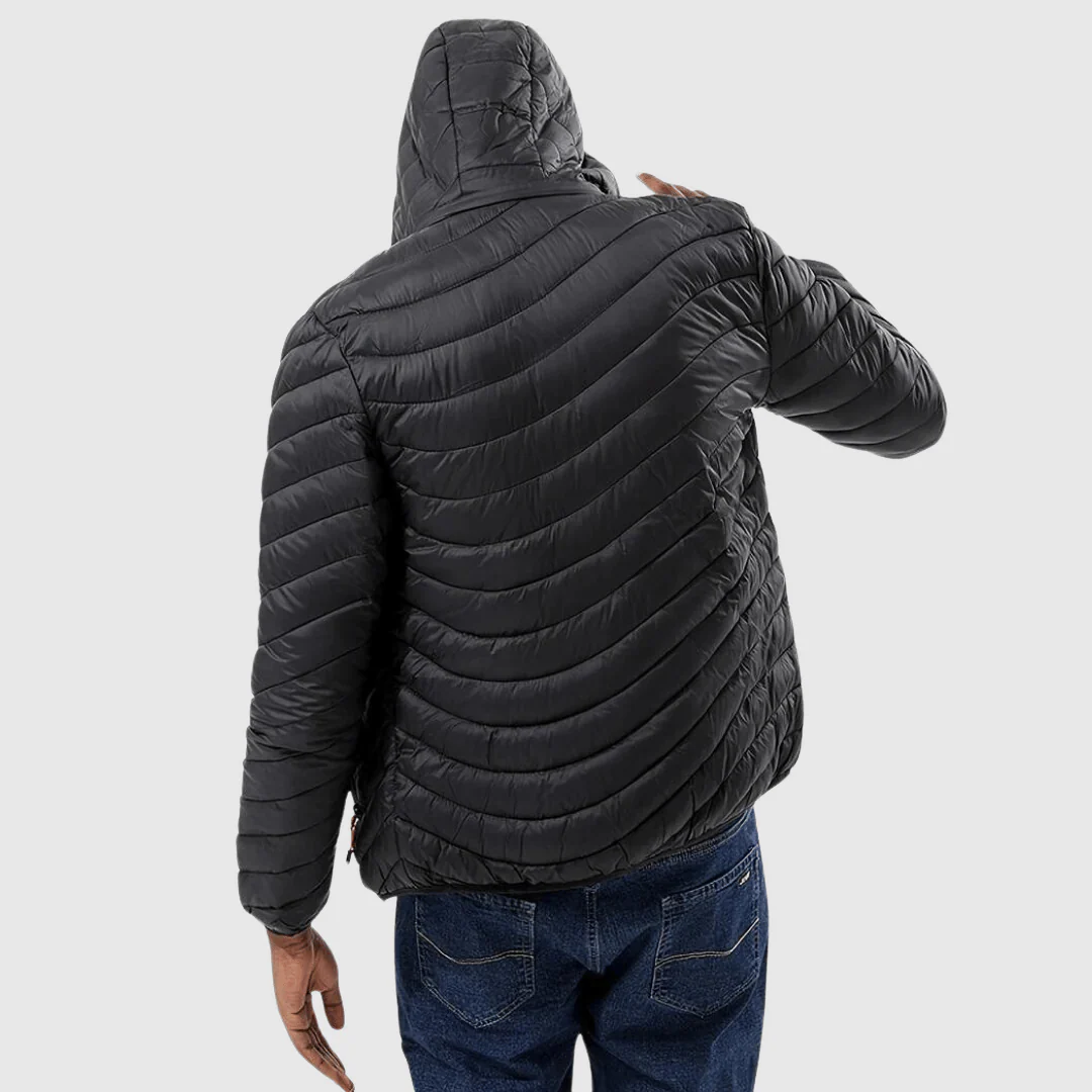Alvaro | Uno Zipper Hooded Puffer Jacket - Image 2