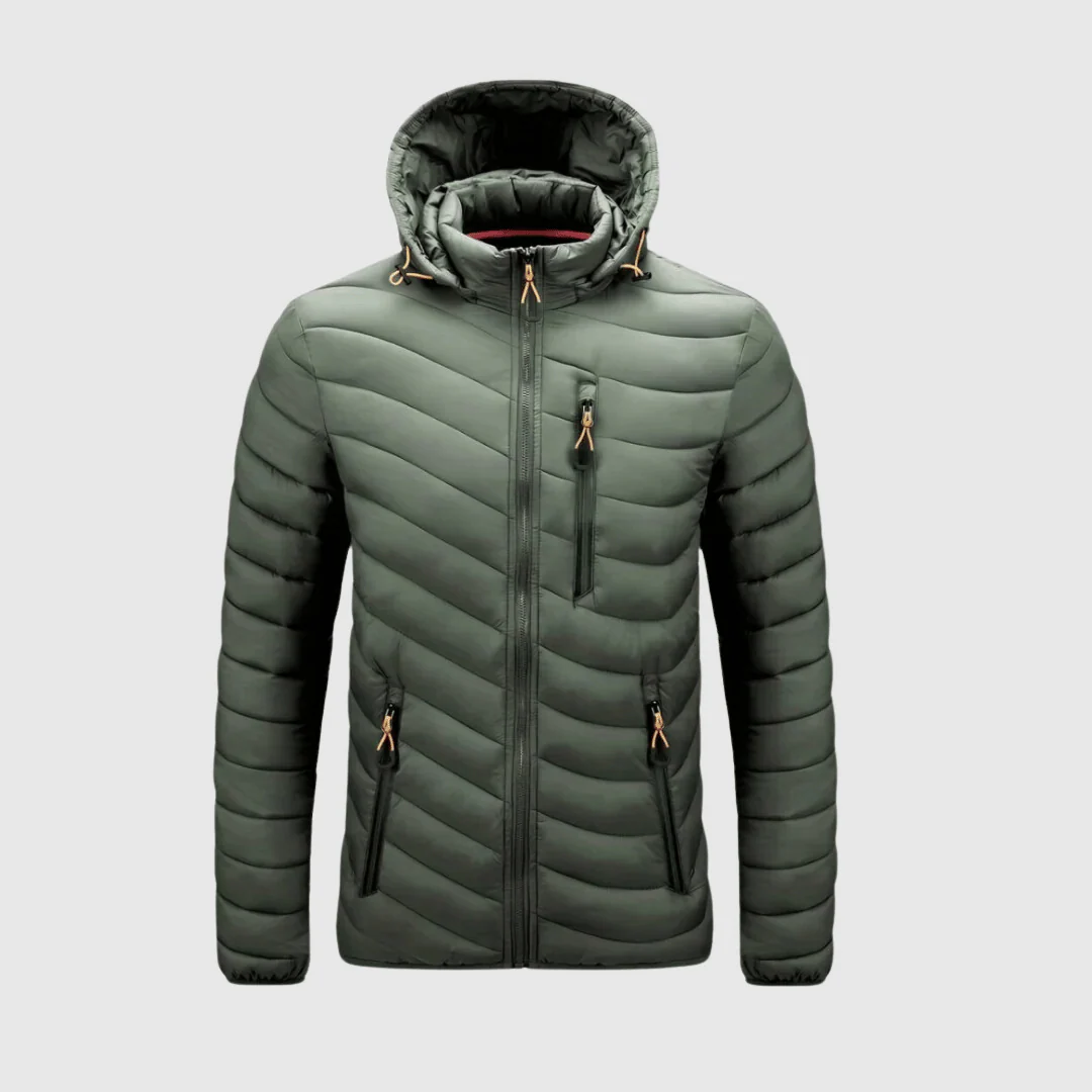 Alvaro | Uno Zipper Hooded Puffer Jacket - Image 3