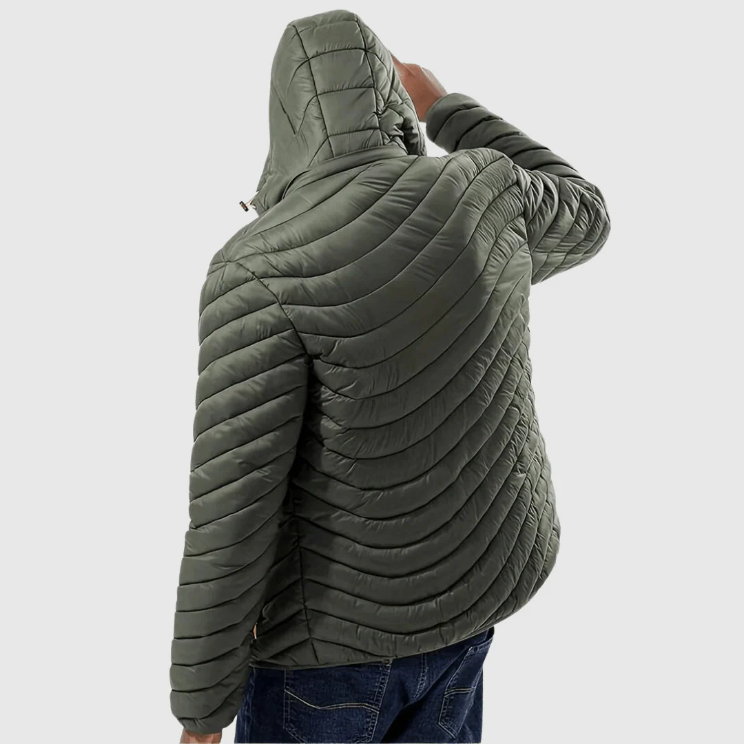 Alvaro | Uno Zipper Hooded Puffer Jacket - Image 4