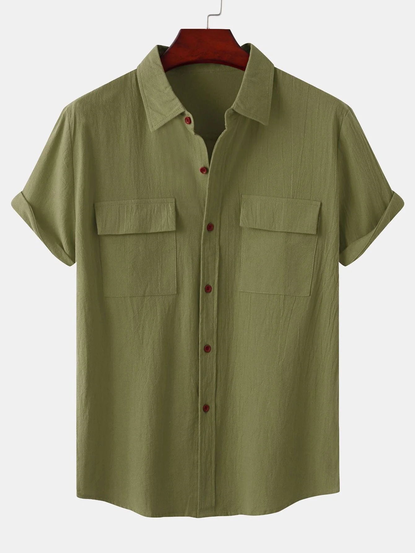 Alver® | Man Button Up Shirt With Patch Pockets - Image 4