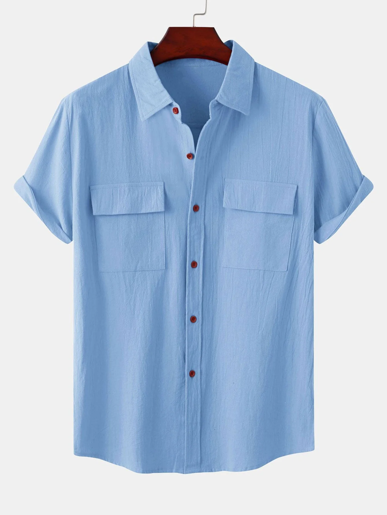 Alver® | Man Button Up Shirt With Patch Pockets - Image 7