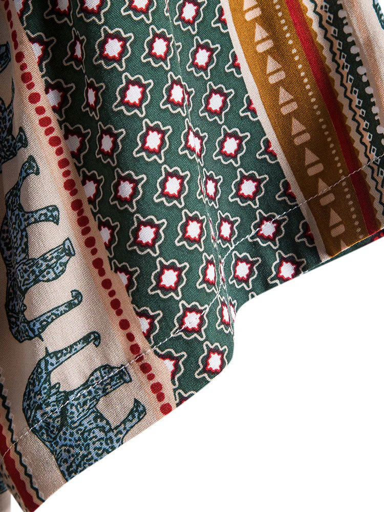 Alvern® | Elephant Geometric Print Shirt - Image 11