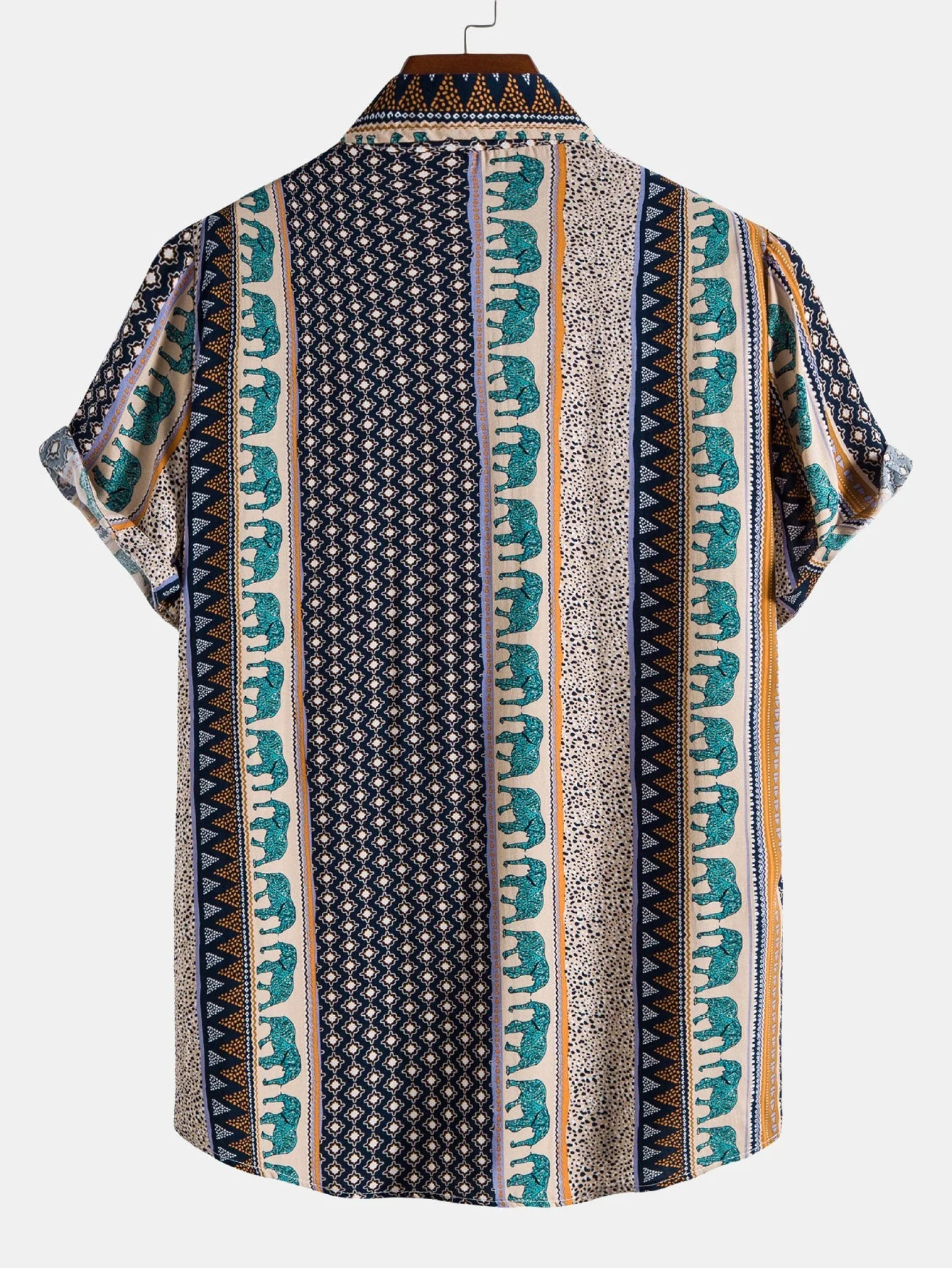 Alvern® | Elephant Geometric Print Shirt - Image 6