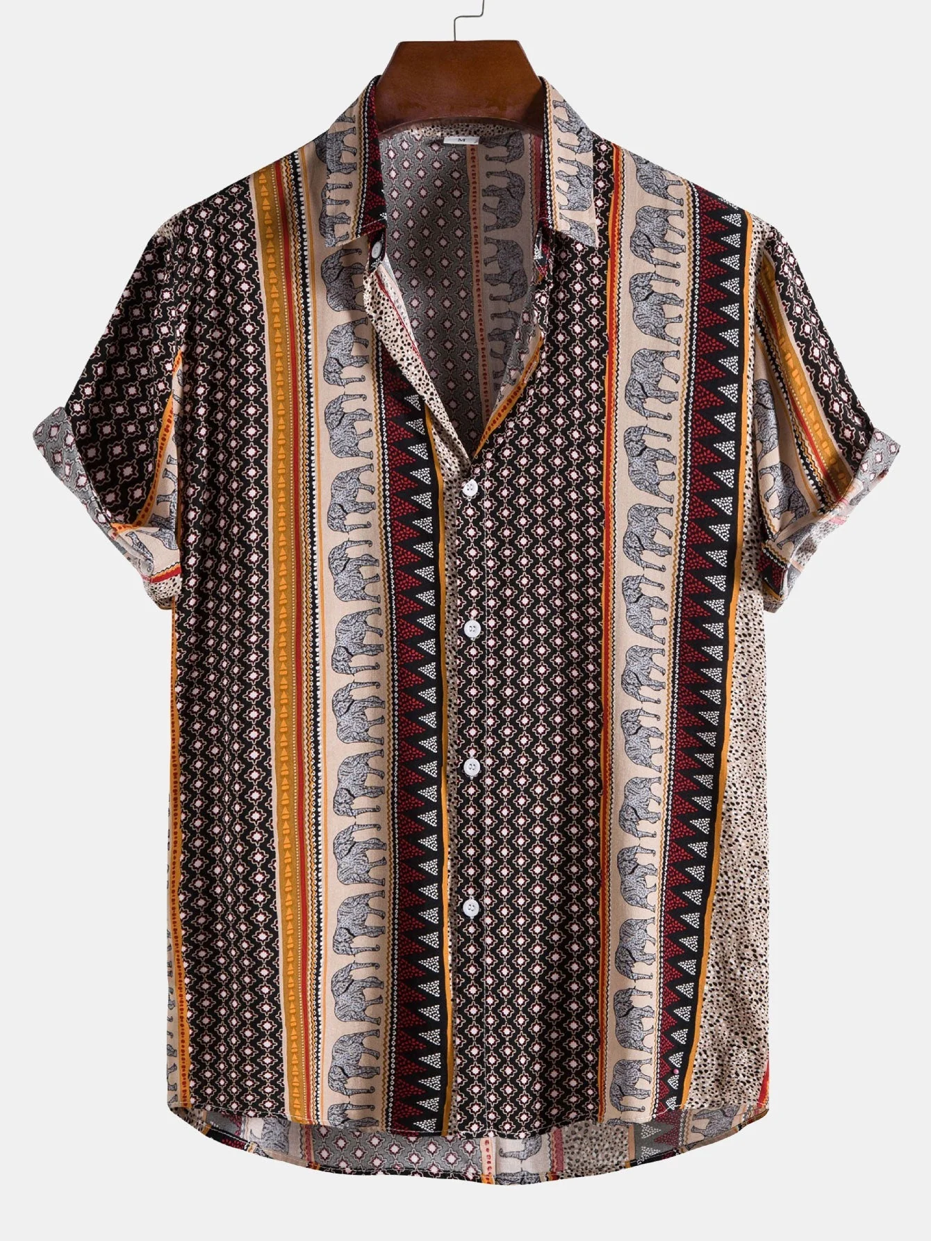 Alvern® | Elephant Geometric Print Shirt - Image 7