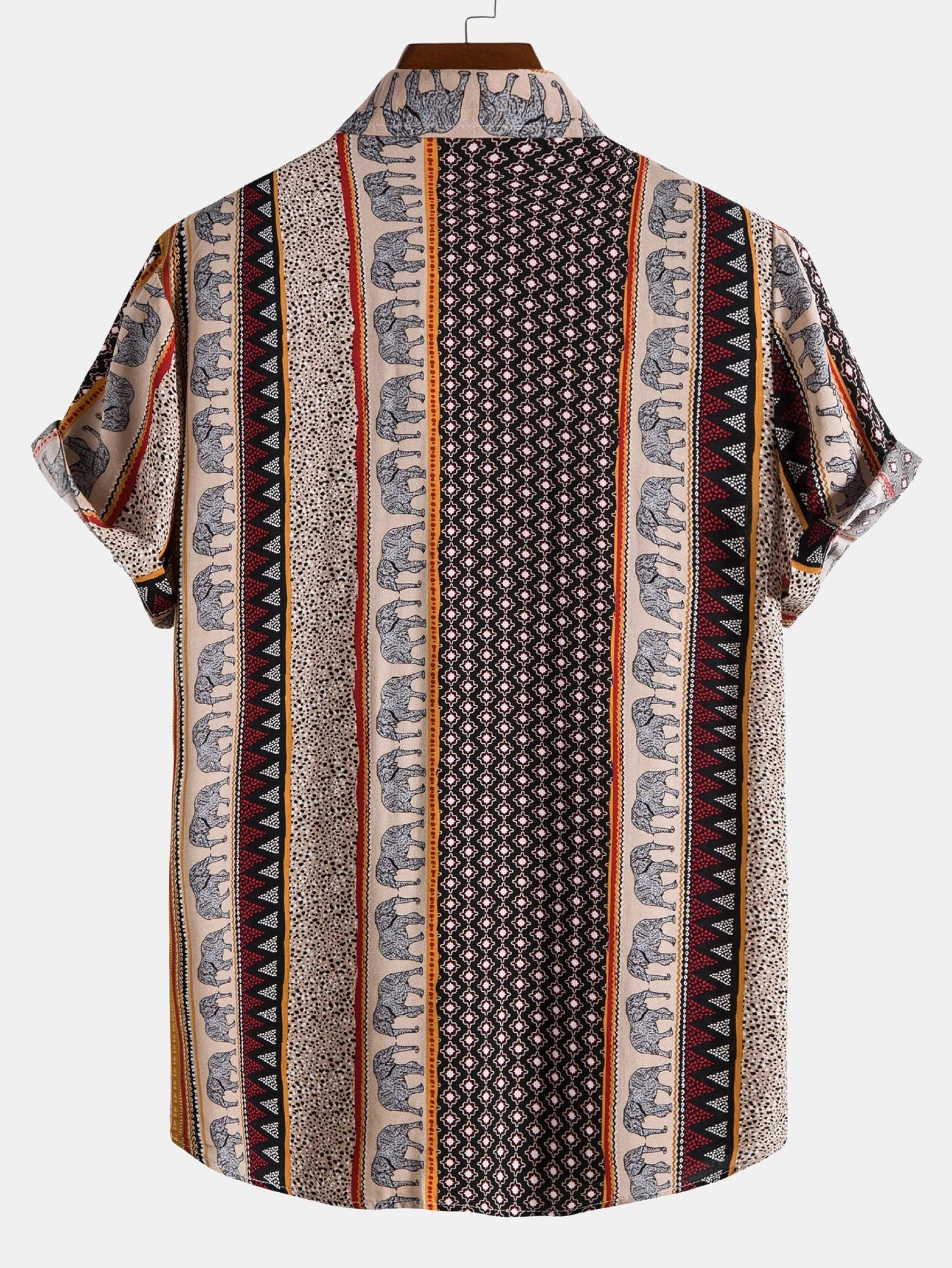 Alvern® | Elephant Geometric Print Shirt - Image 8