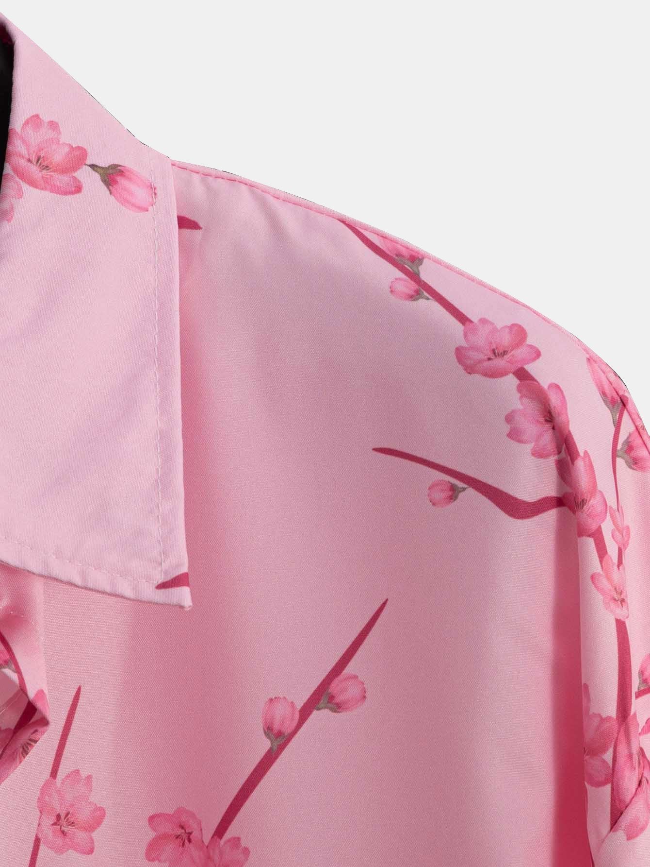 Alvert® | Cherry Blossoms Print Button Up Shirt - Image 3