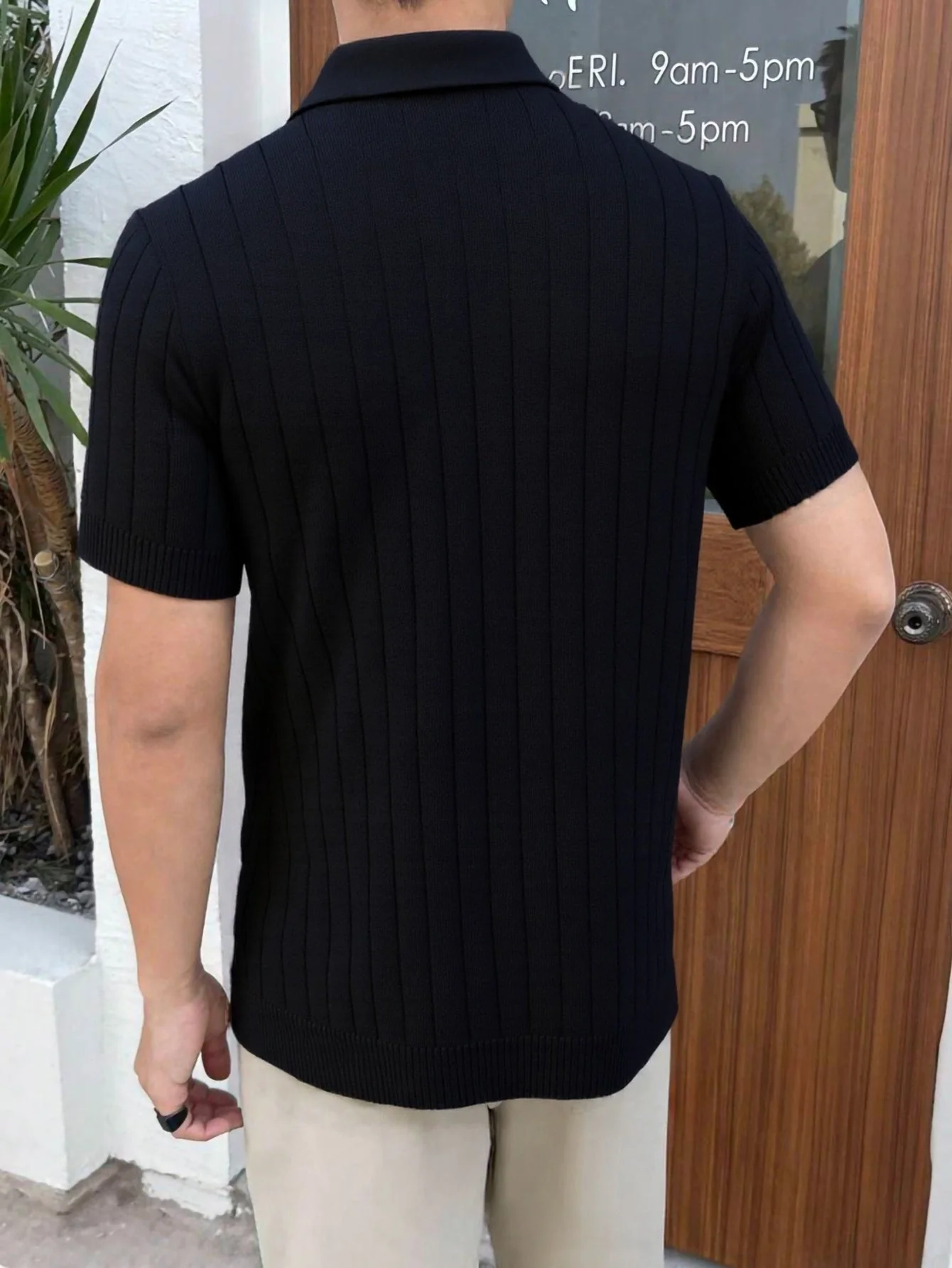 Alvin | Men's Knit Polo Shirt - Image 4