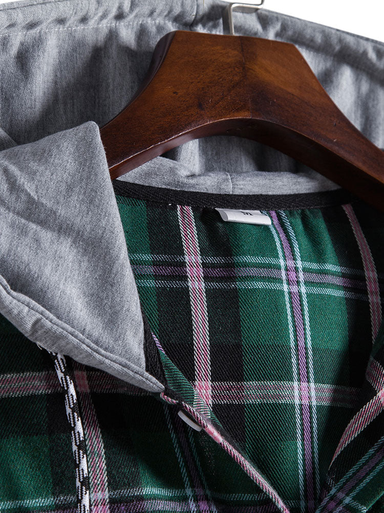 Alwyn® | Men Plaid Hooded Shirt - Image 3