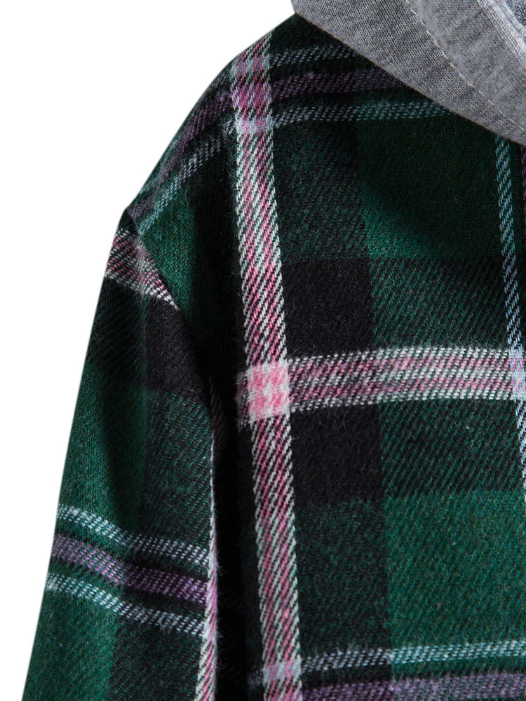 Alwyn® | Men Plaid Hooded Shirt - Image 4