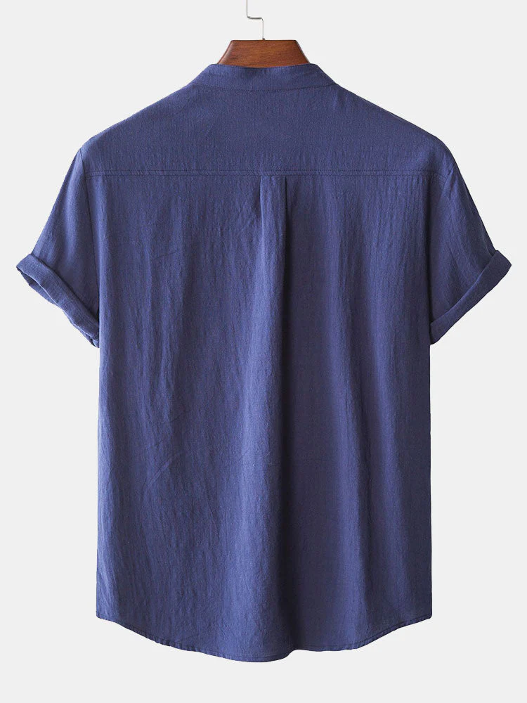 Amaan® | Henry Collar Shirt With Pocket - Image 5