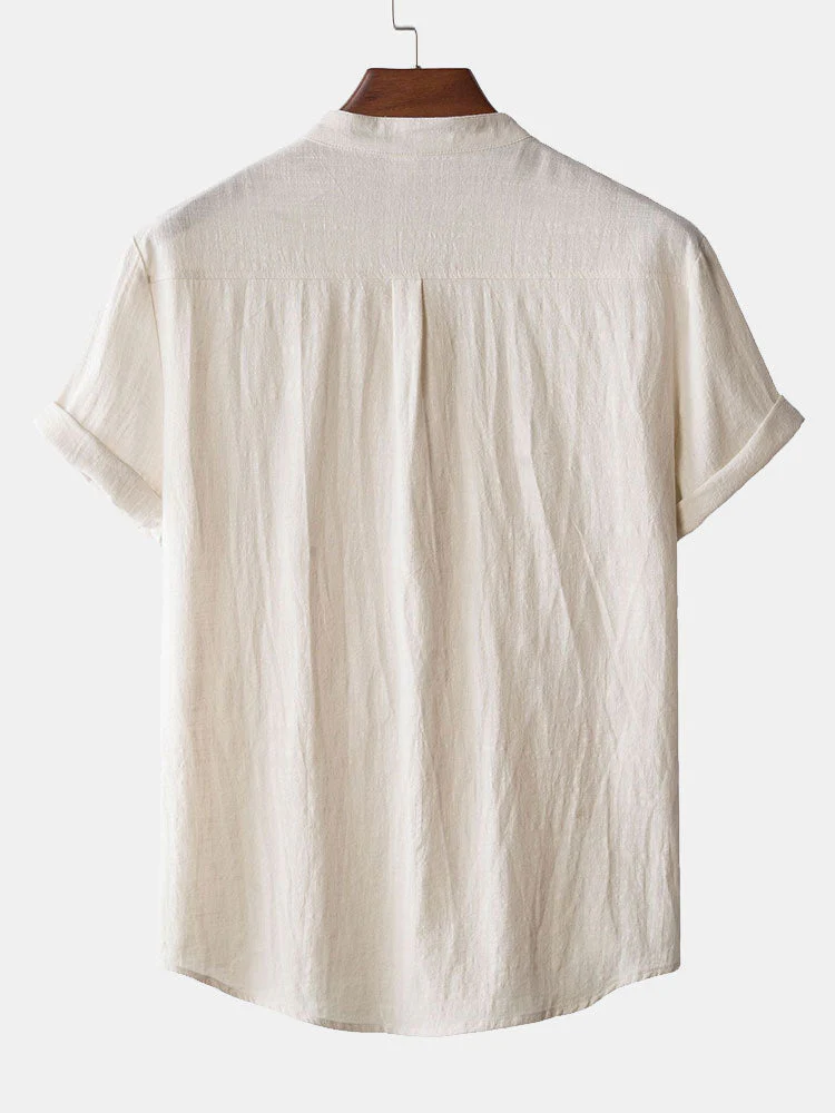 Amaan® | Henry Collar Shirt With Pocket - Image 7