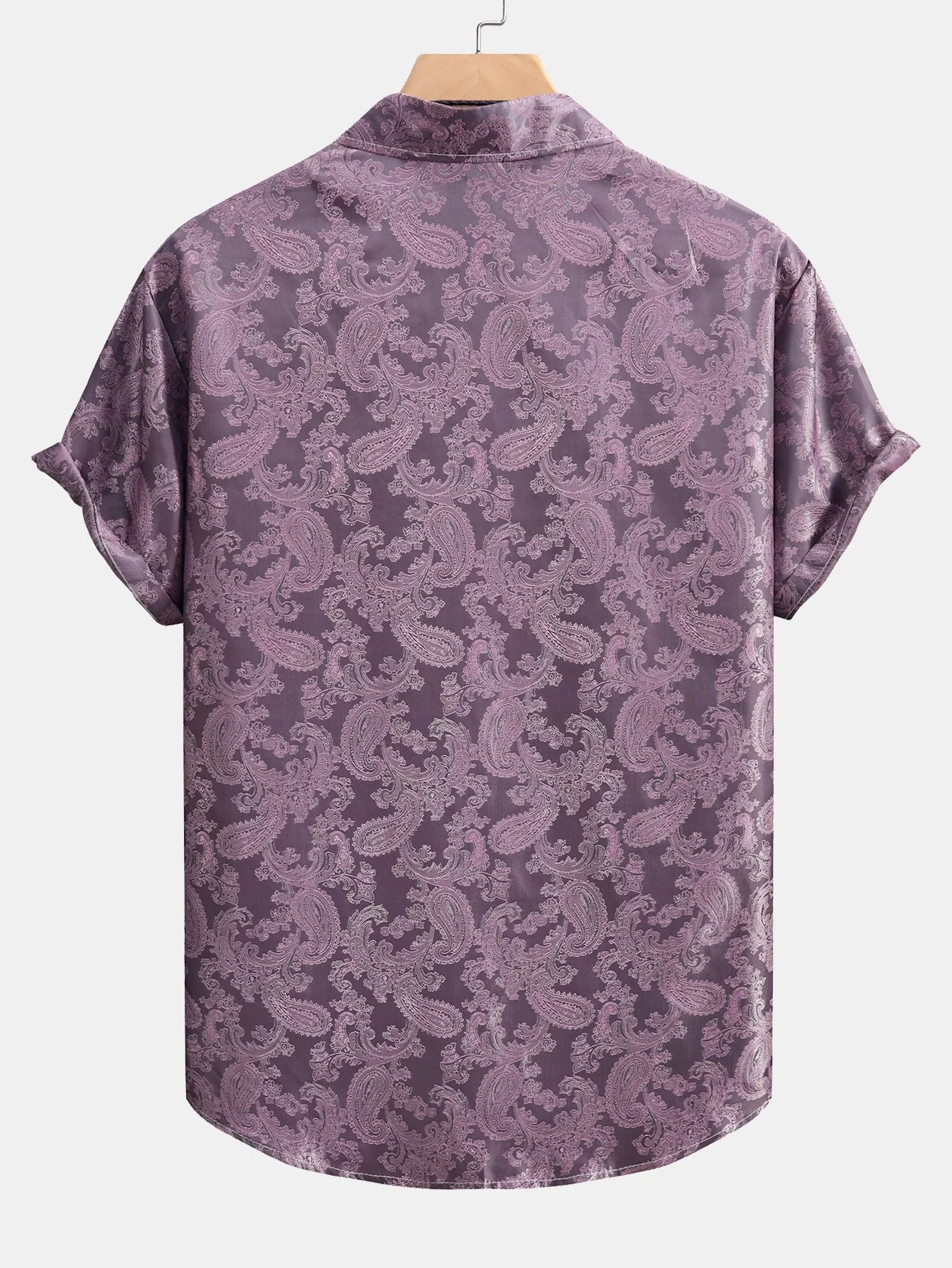 Amalio® | Paisley Print Satin Shirt - Image 2