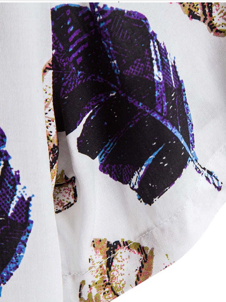 Amancio® | Leaves Print Shirt - Image 5