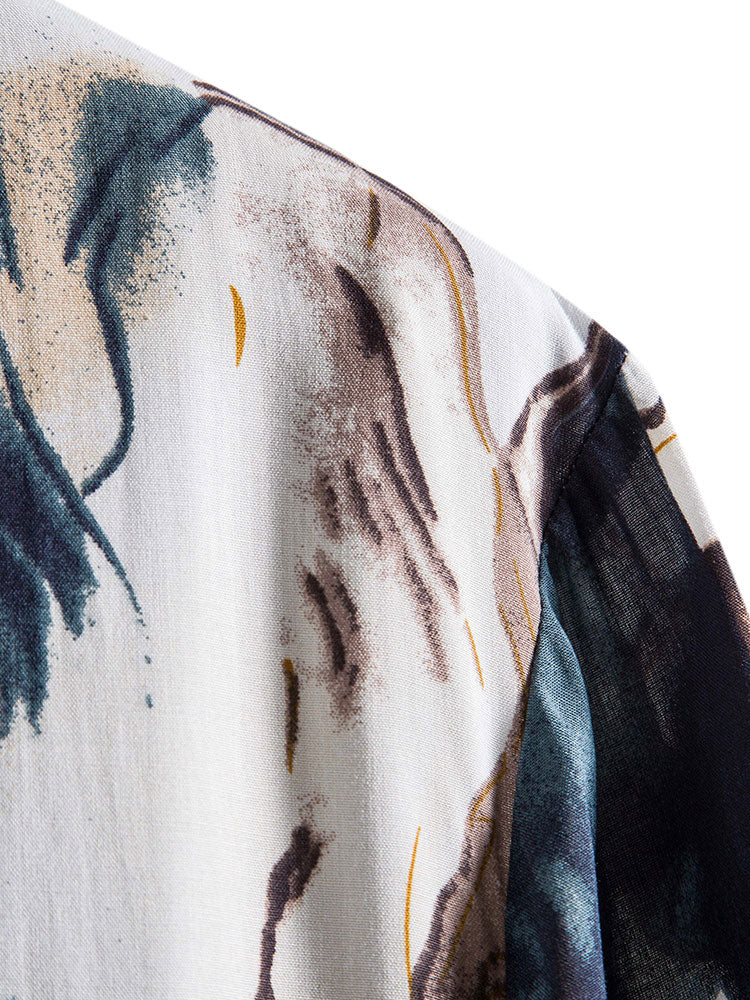 Amando® | Ink Abstract Print Shirt - Image 3