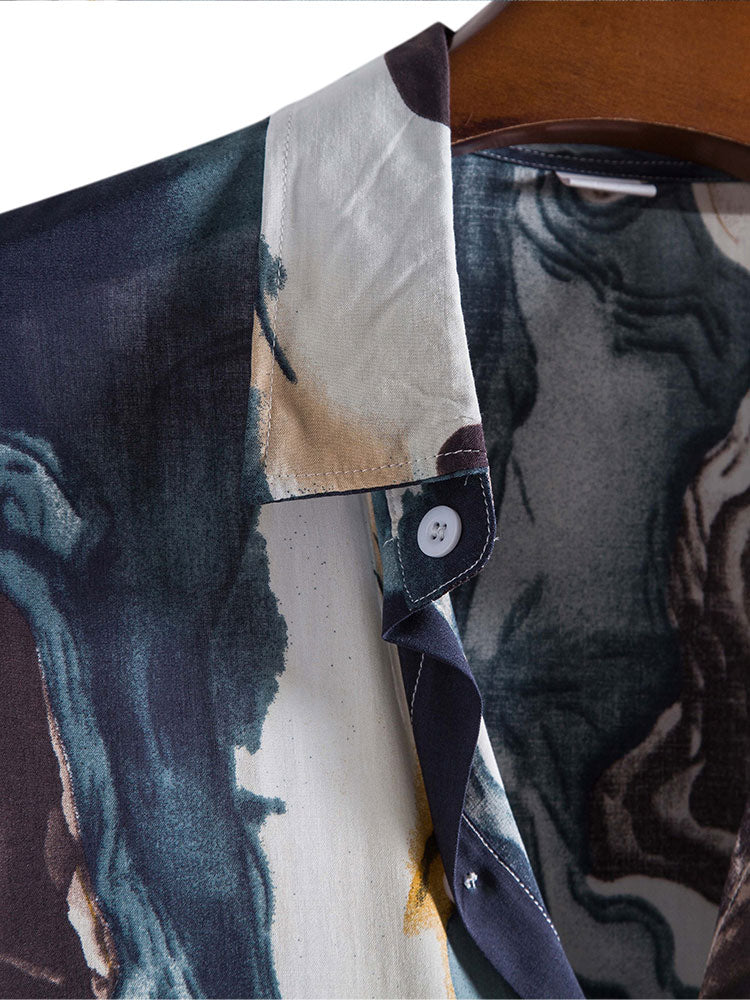 Amando® | Ink Abstract Print Shirt - Image 4