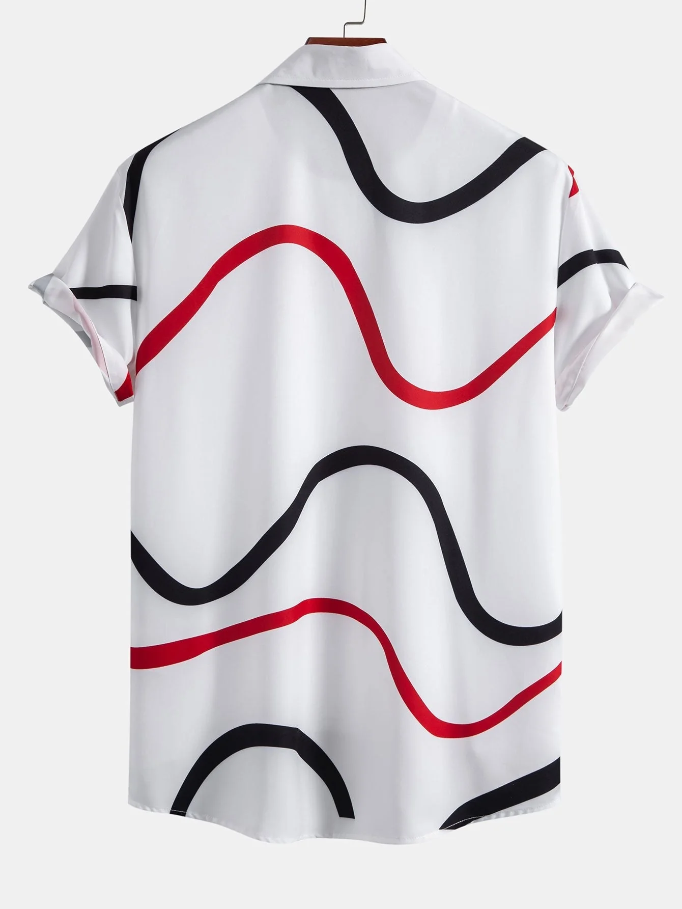 Amari® | Line Print Button Up Shirt - Image 2