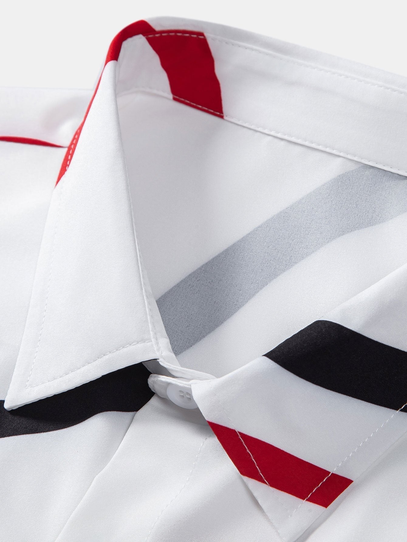 Amari® | Line Print Button Up Shirt - Image 3