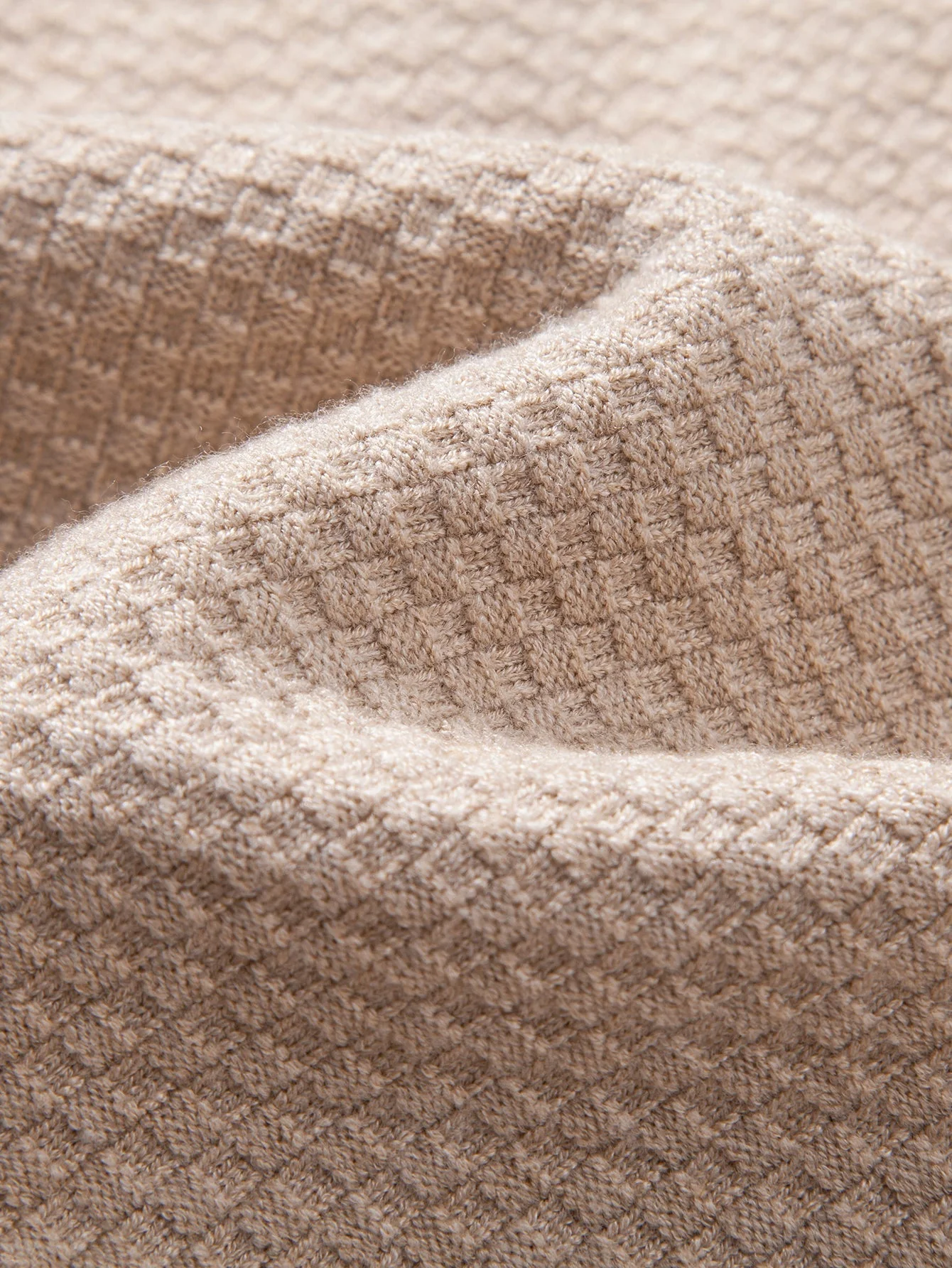 Amaro® | Checkerboard Textured Turtle Neck Sweater - Image 11