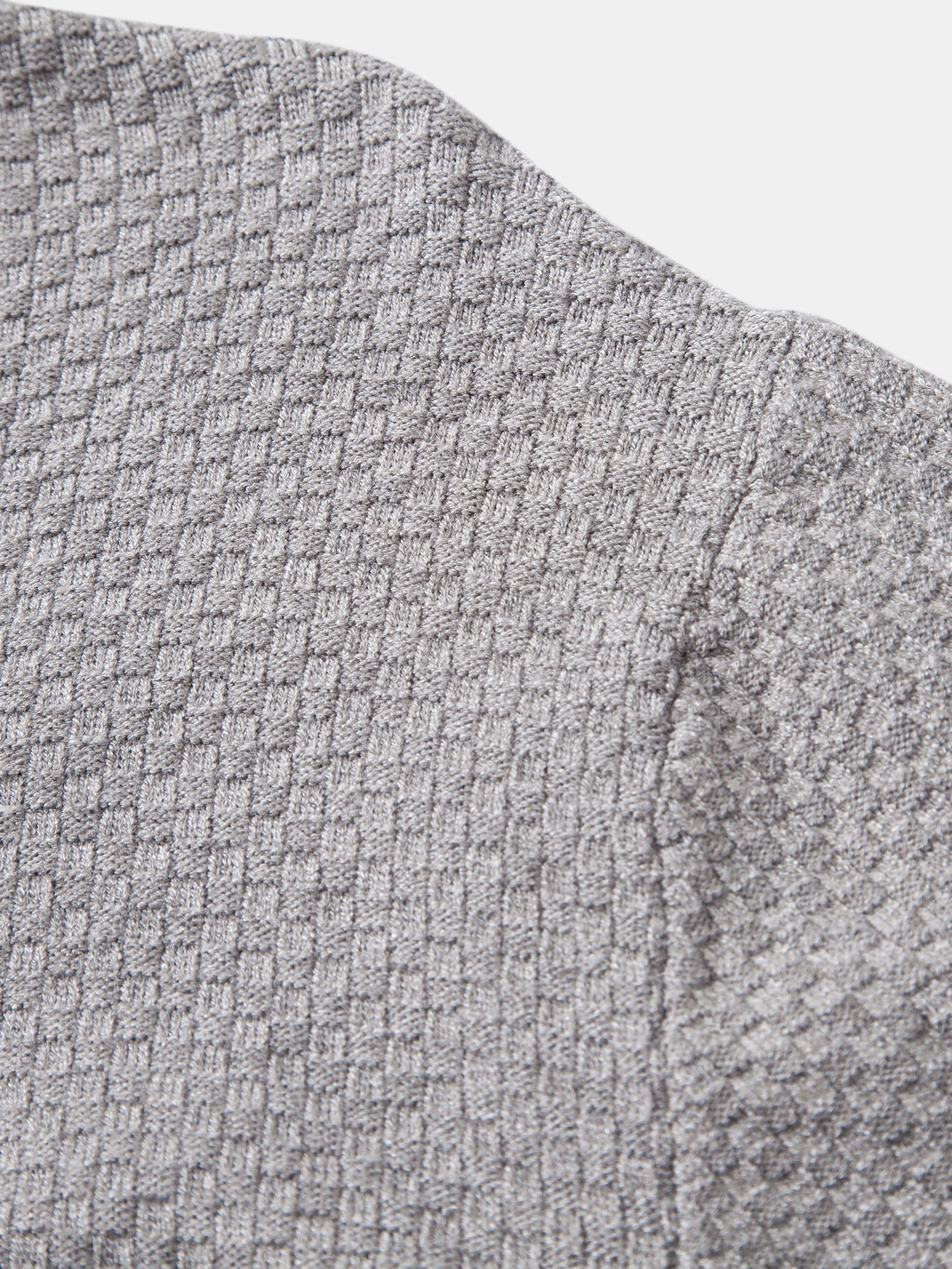 Amaro® | Checkerboard Textured Turtle Neck Sweater - Image 7