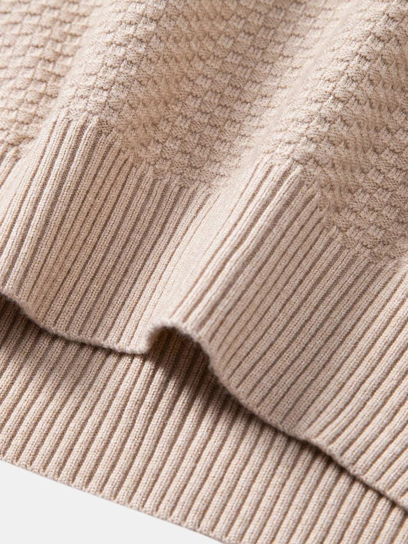 Amaro® | Checkerboard Textured Turtle Neck Sweater - Image 9