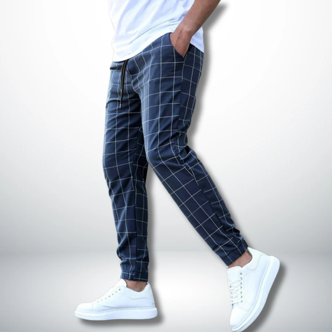 Amaru® | Comfortable trousers with checked design - Image 2