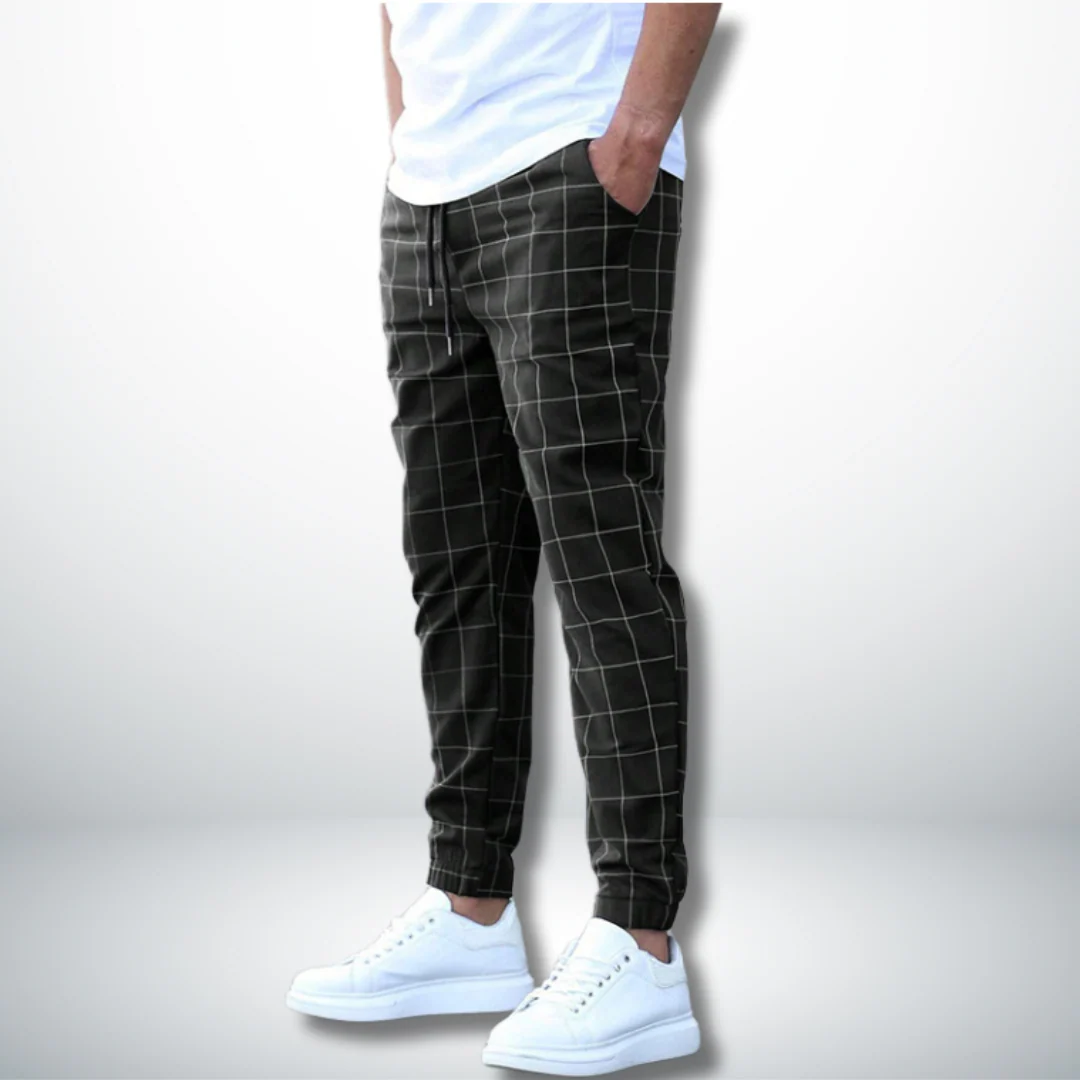 Amaru® | Comfortable trousers with checked design - Image 3