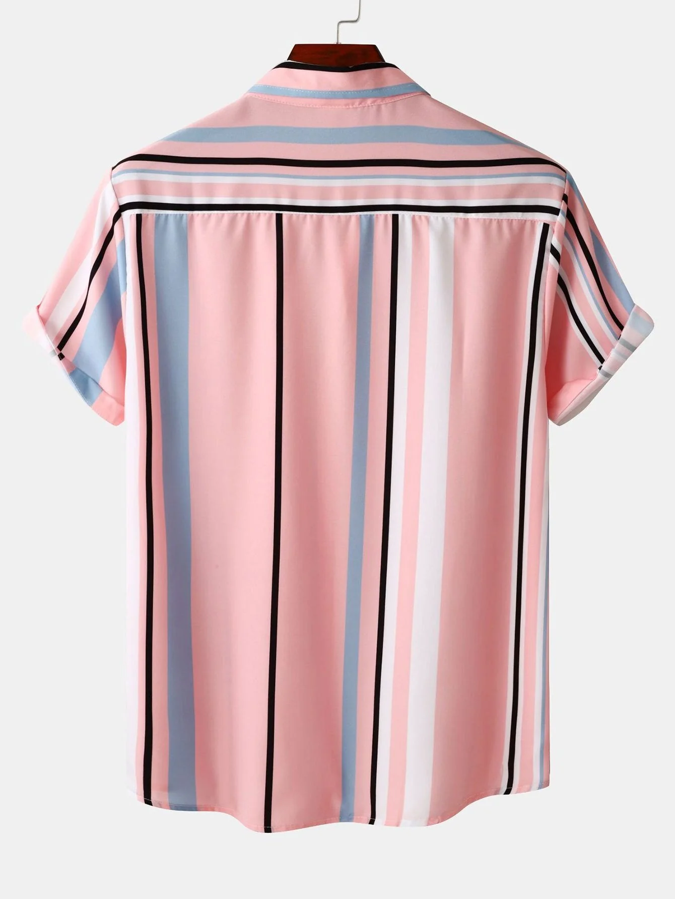 Ambrocio® | Stripe Print Button Up Shirt - Image 2
