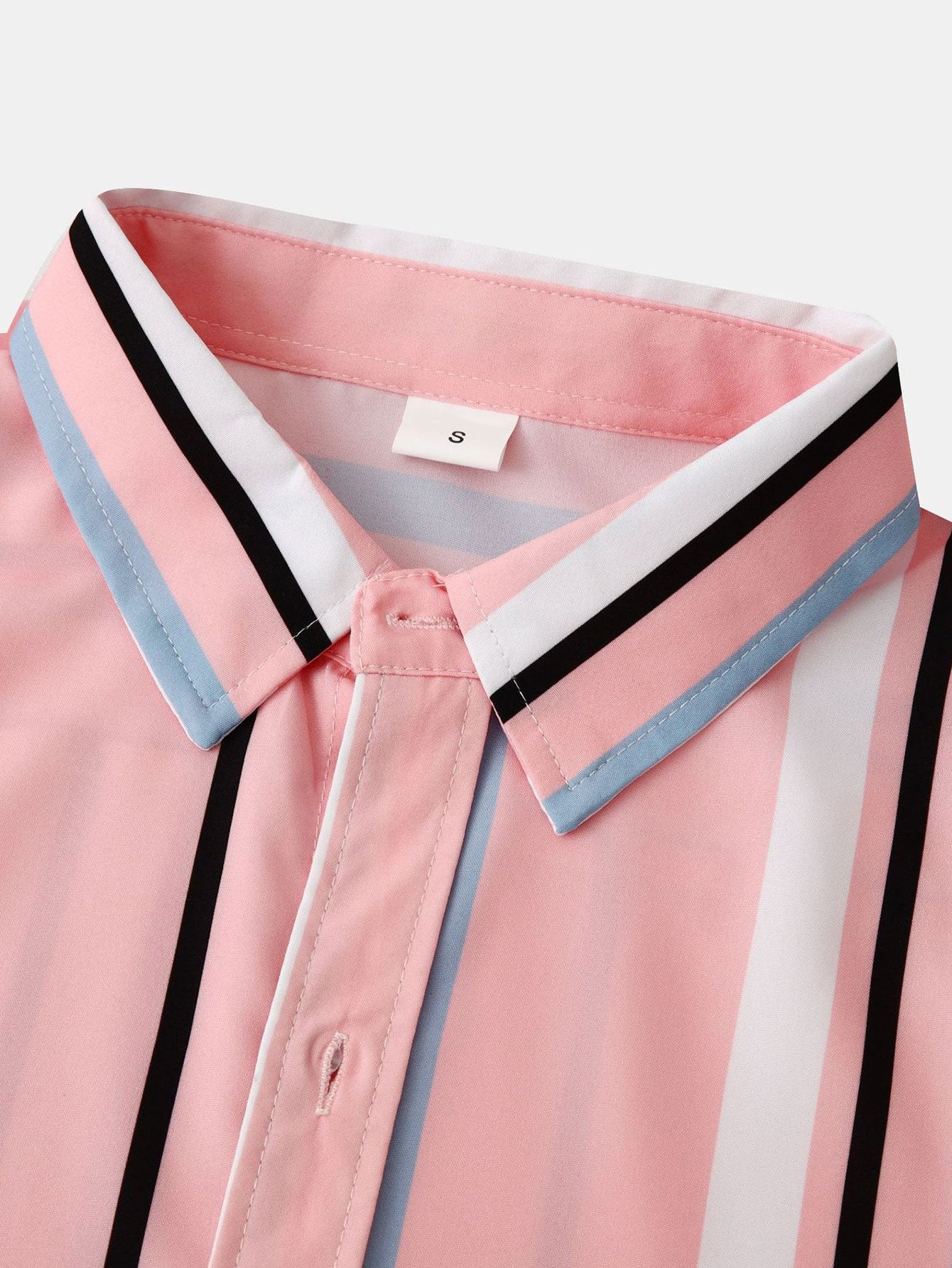 Ambrocio® | Stripe Print Button Up Shirt - Image 4