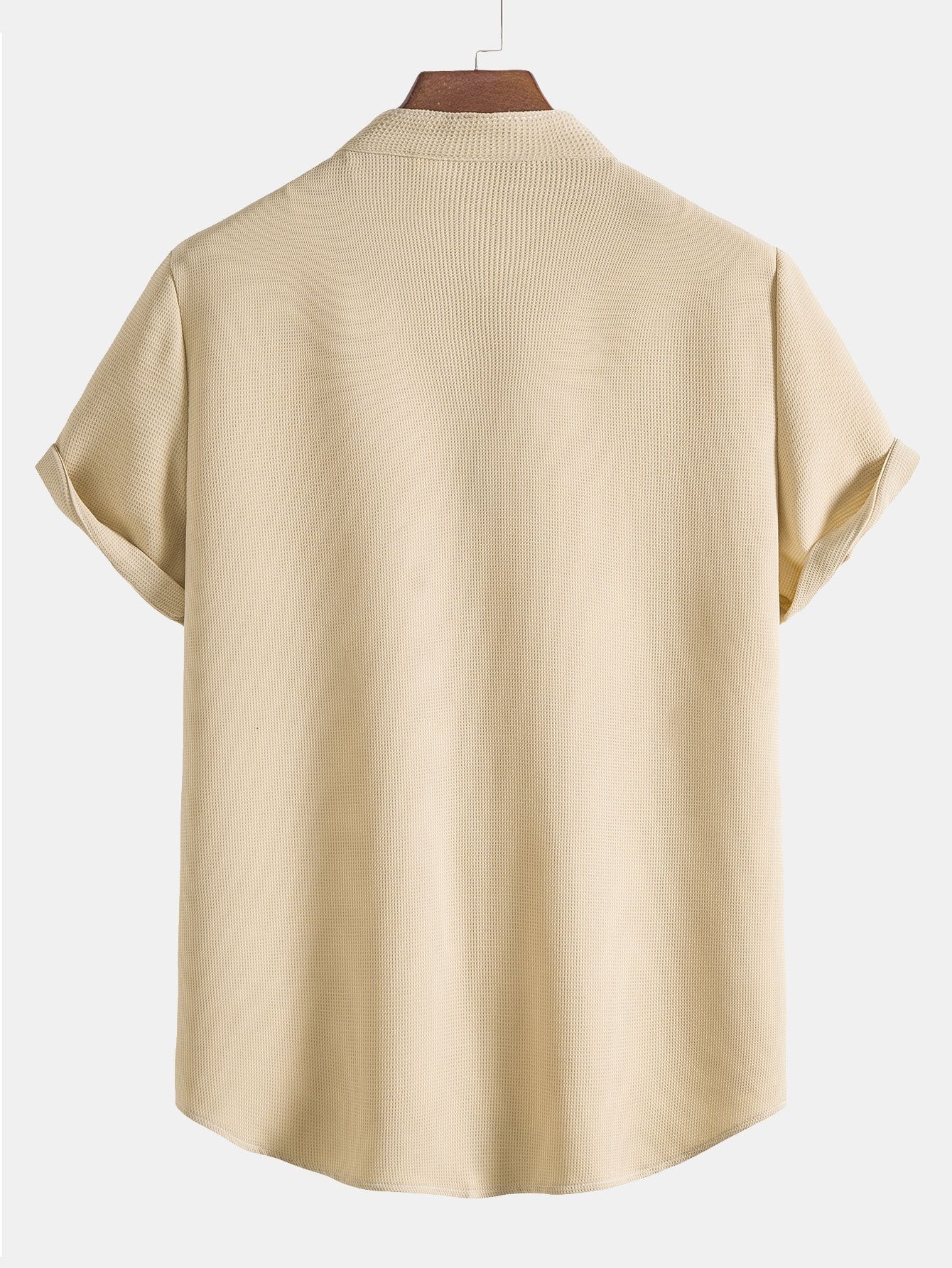 Amel® | Waffle Stand Collar Shirt - Image 2