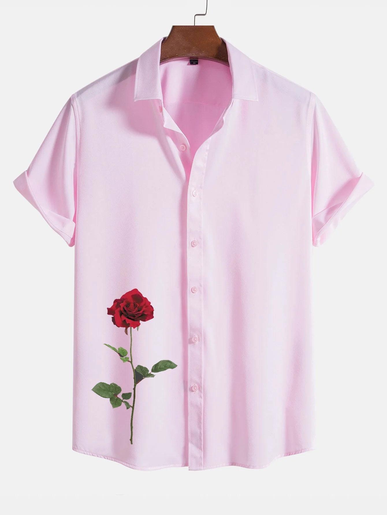 Amer® | Red Rose Graphic Print Shirts - Image 3
