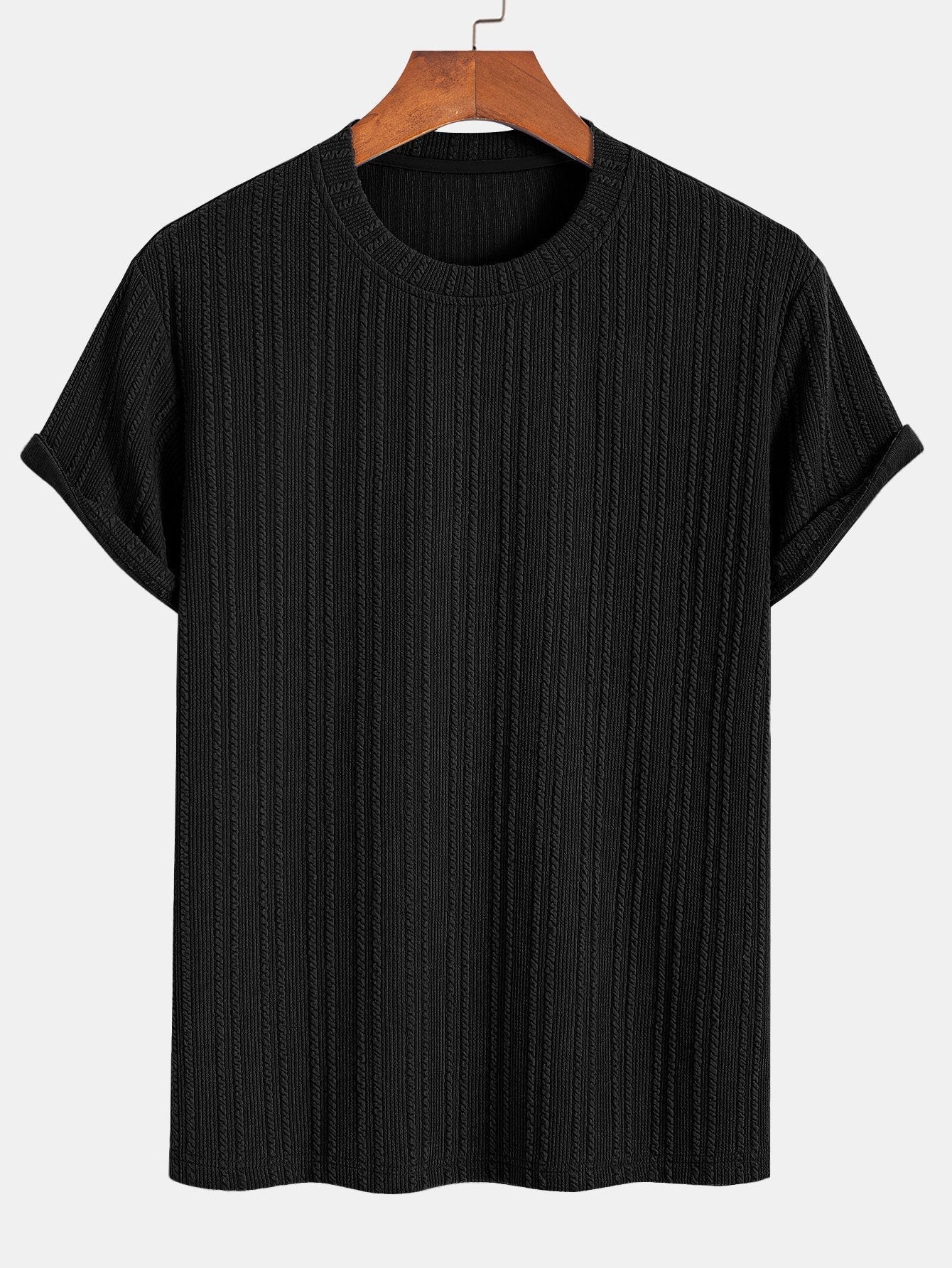 Américo® | Muscle Fit Ribbed T-Shirt - Image 5