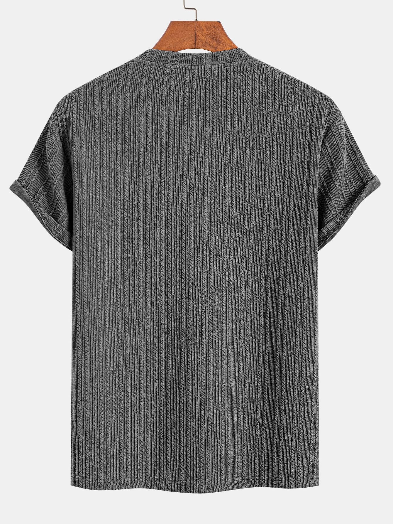Américo® | Muscle Fit Ribbed T-Shirt - Image 8