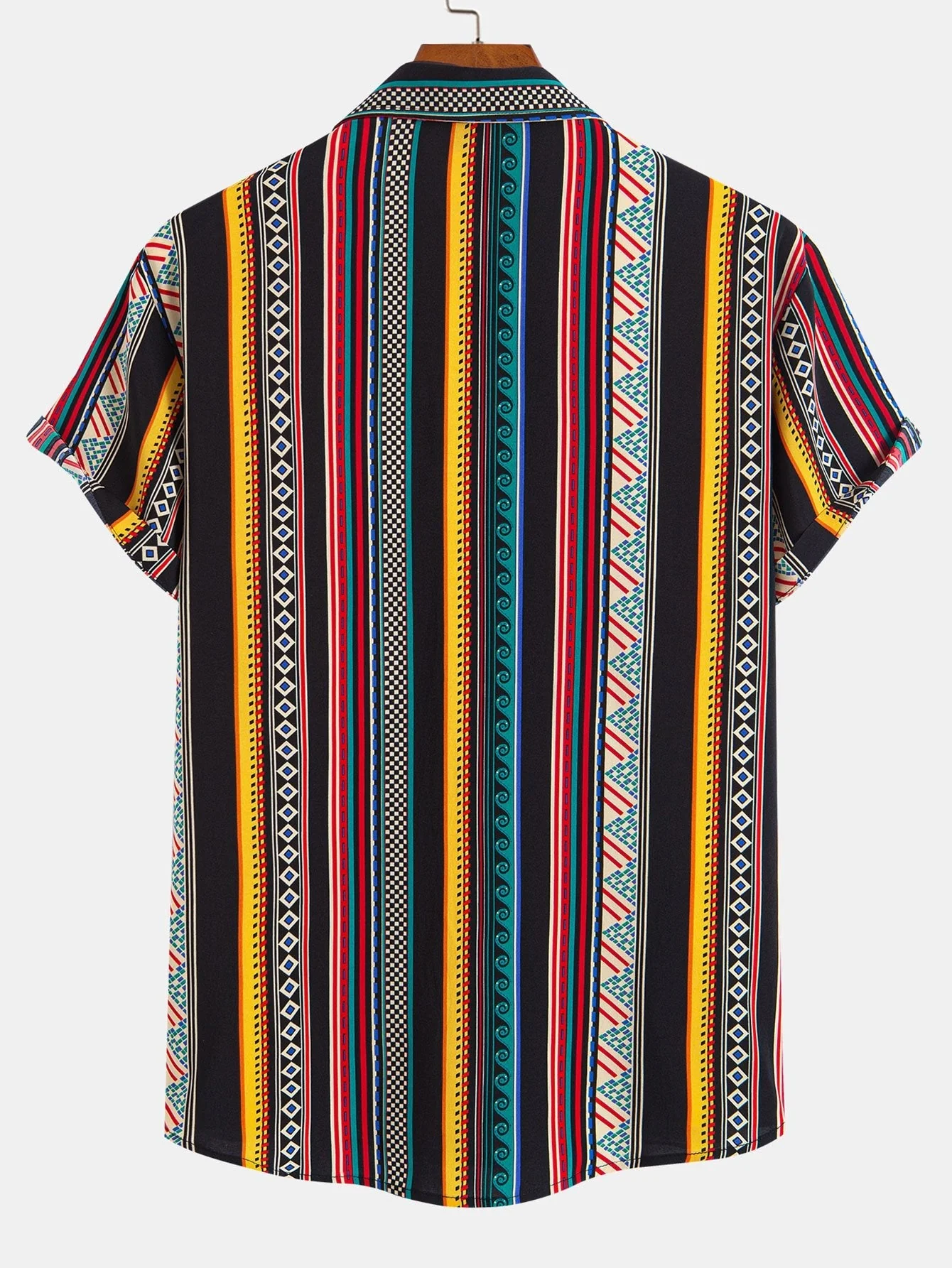 Ames® | Ethnic Geometric Print Button Up Shirt - Image 2