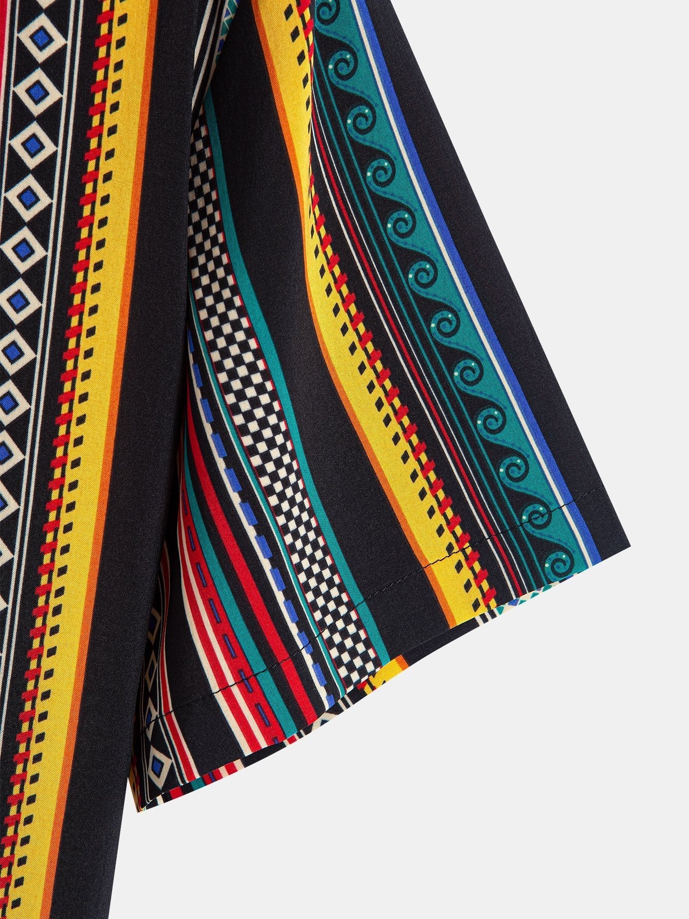 Ames® | Ethnic Geometric Print Button Up Shirt - Image 4