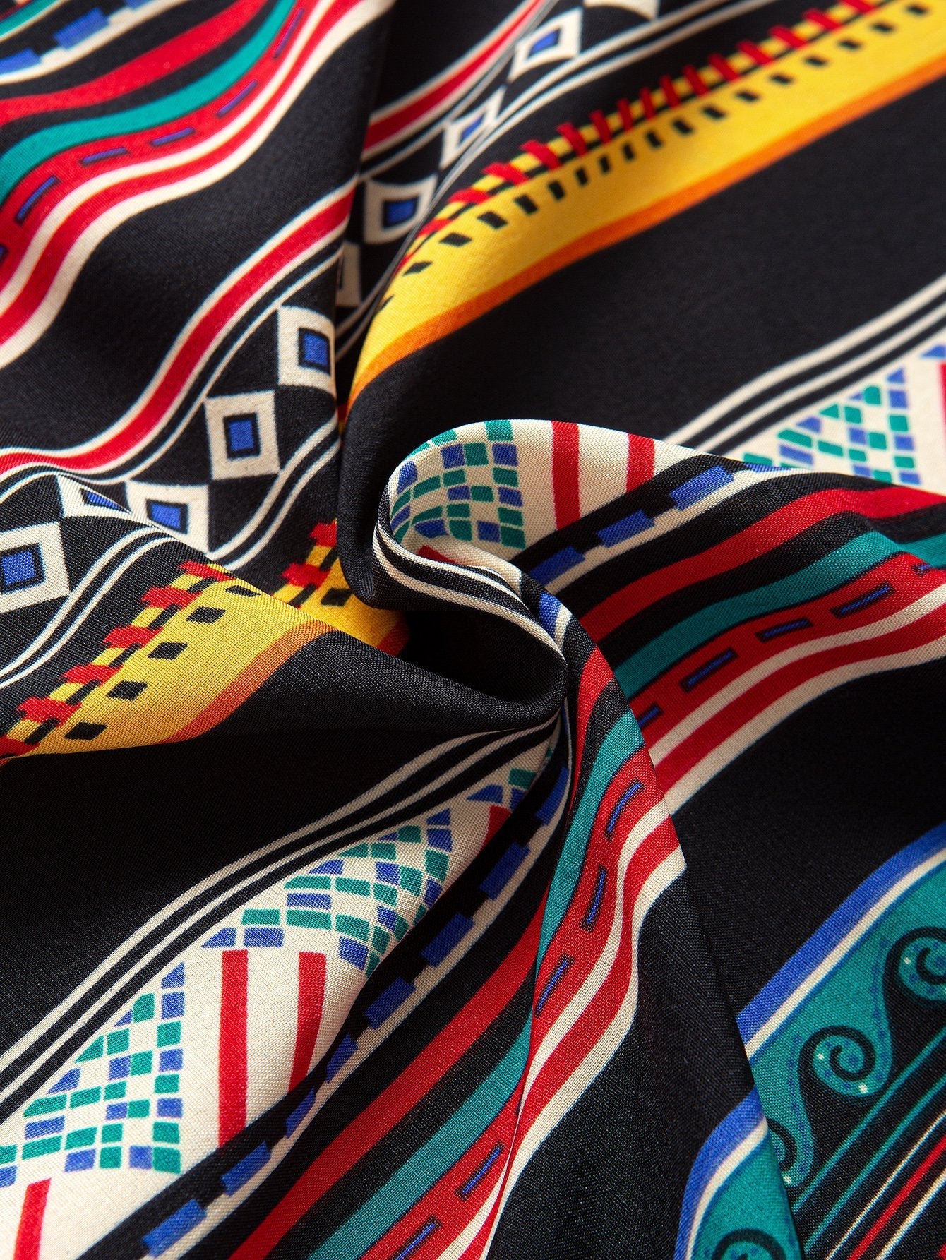 Ames® | Ethnic Geometric Print Button Up Shirt - Image 5