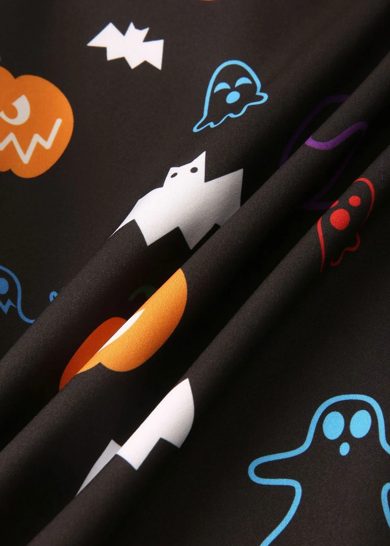 Amico® | Halloween Ghost Pumpkin Print Button Up Shirt - Image 4