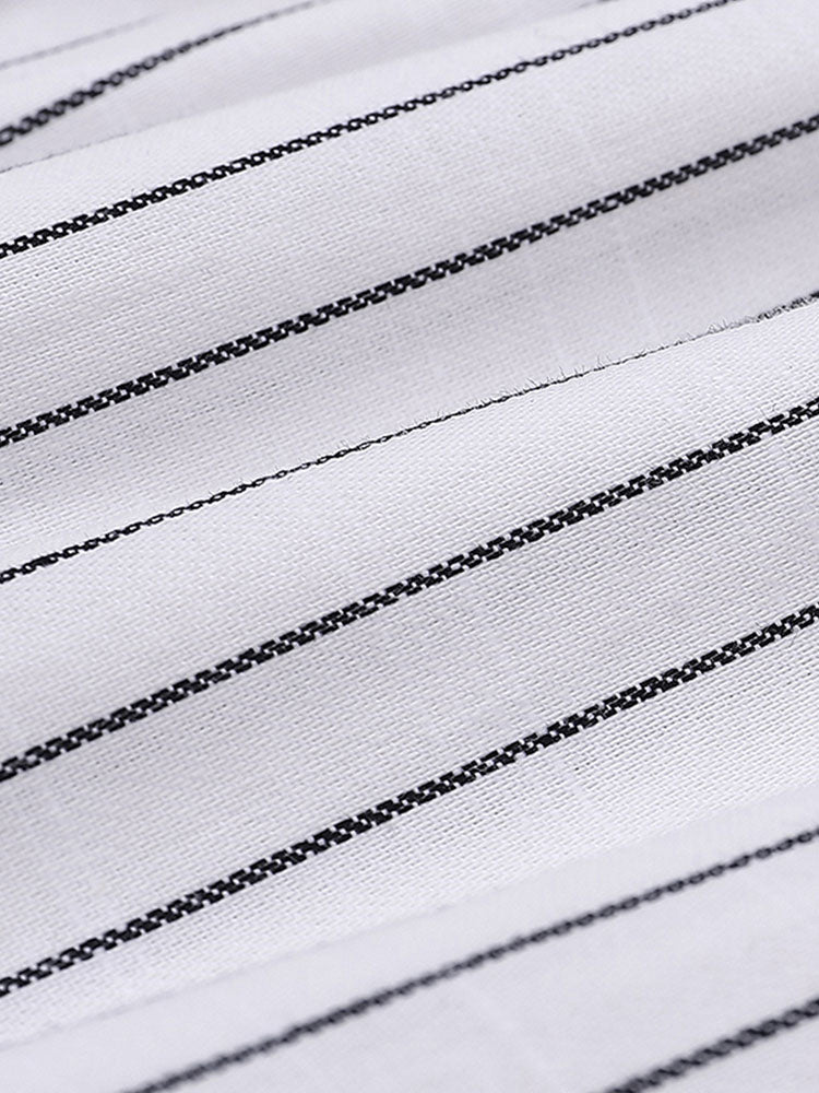 Amin® | Men Cotton Striped Button Up Shirt - Image 14