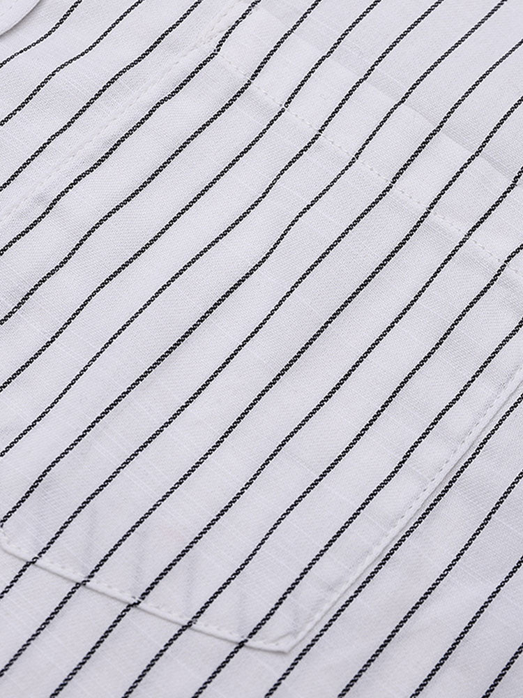 Amin® | Men Cotton Striped Button Up Shirt - Image 15