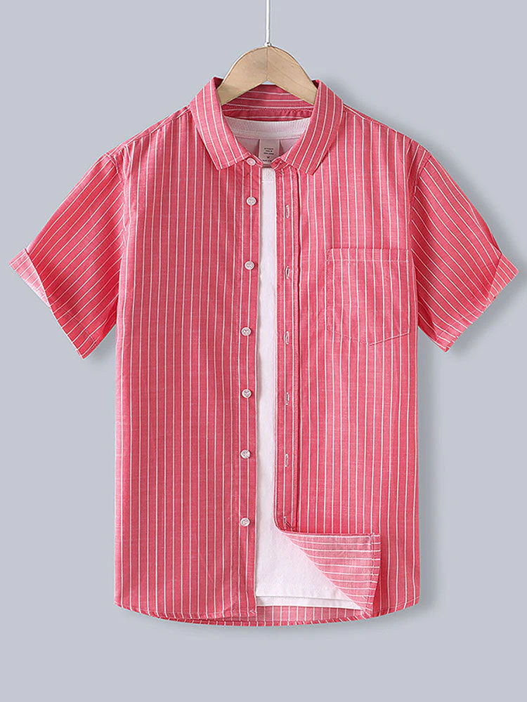 Amin® | Men Cotton Striped Button Up Shirt - Image 9
