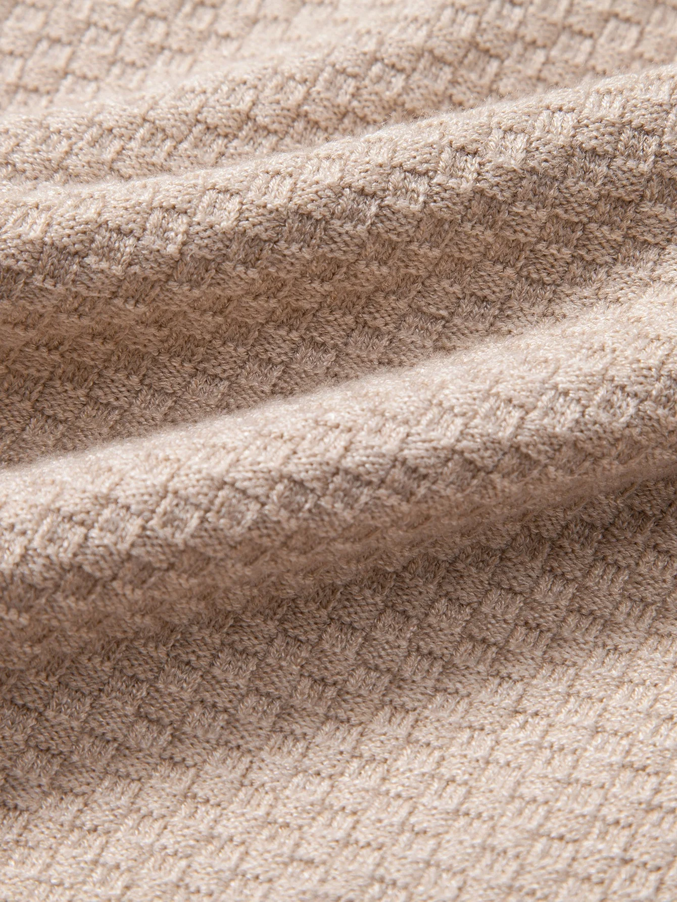 Amir® | Checkerboard Textured Mock Neck Sweater - Image 10