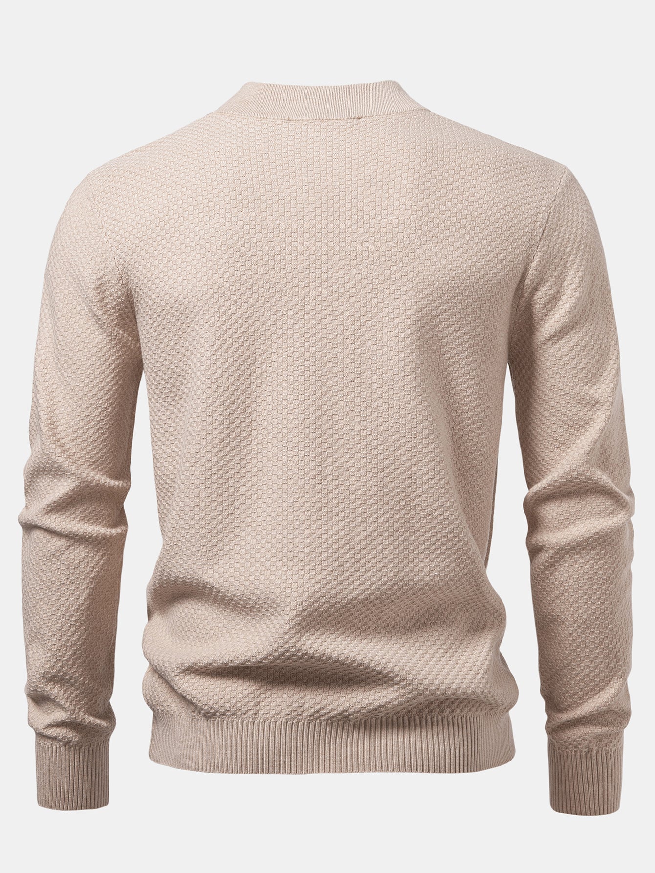Amir® | Checkerboard Textured Mock Neck Sweater - Image 11