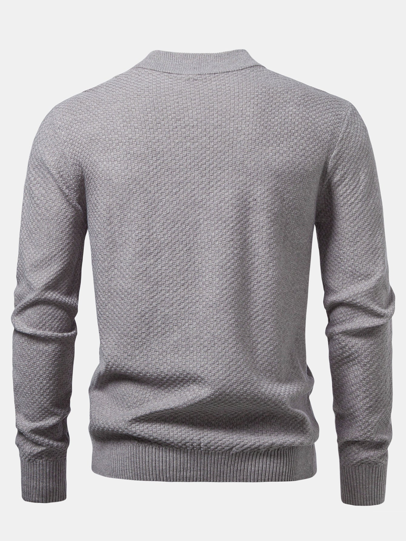 Amir® | Checkerboard Textured Mock Neck Sweater - Image 13