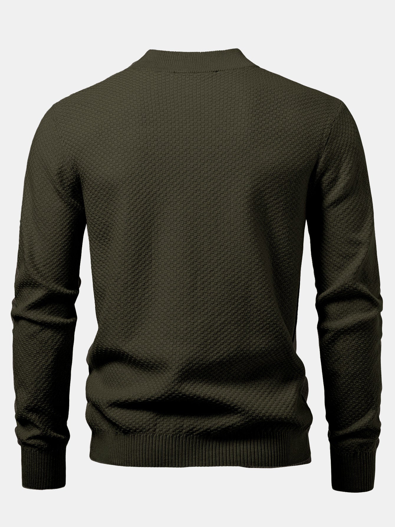 Amir® | Checkerboard Textured Mock Neck Sweater - Image 15